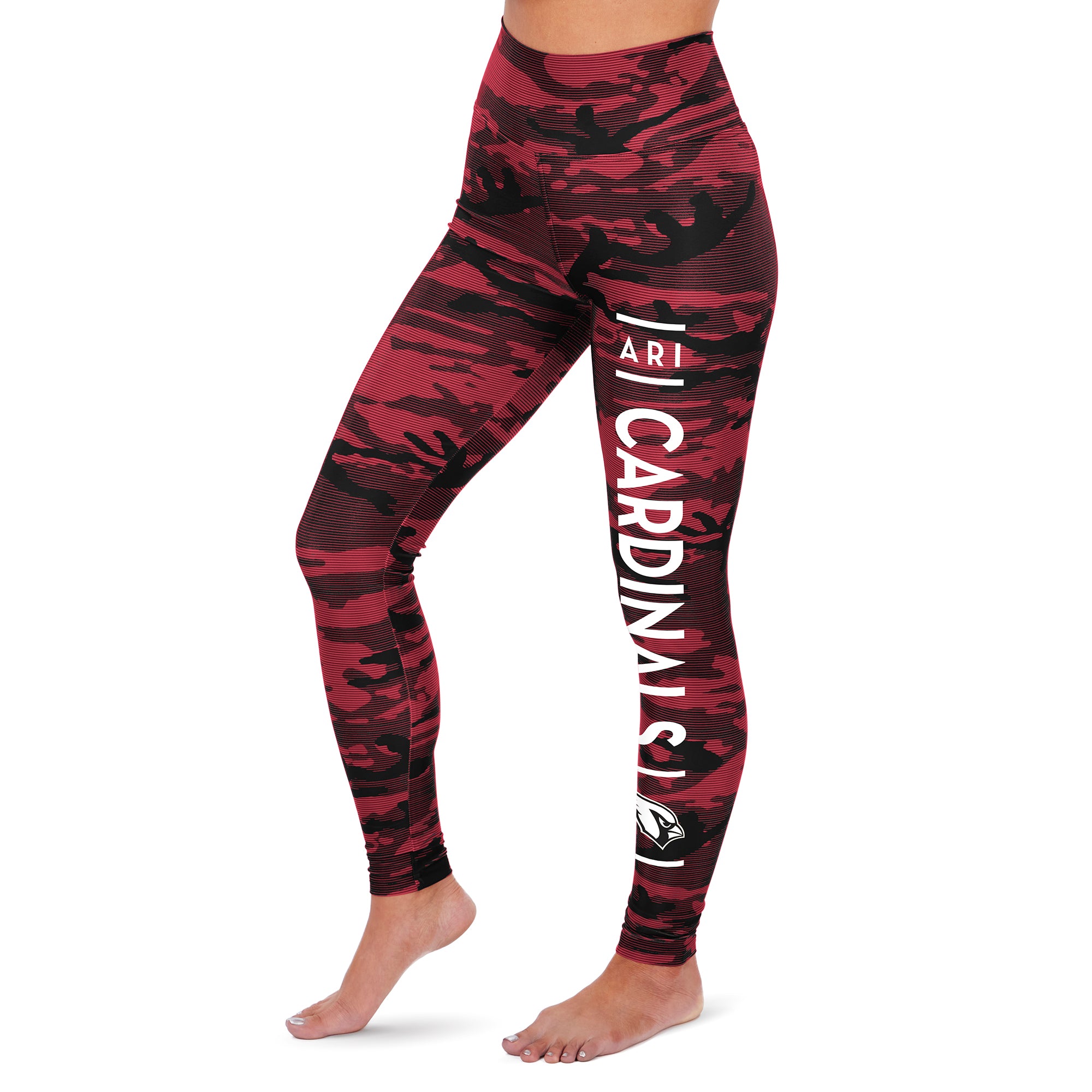 Zubaz NFL Women's Arizona Cardinals Marled Camo Lines Leggings