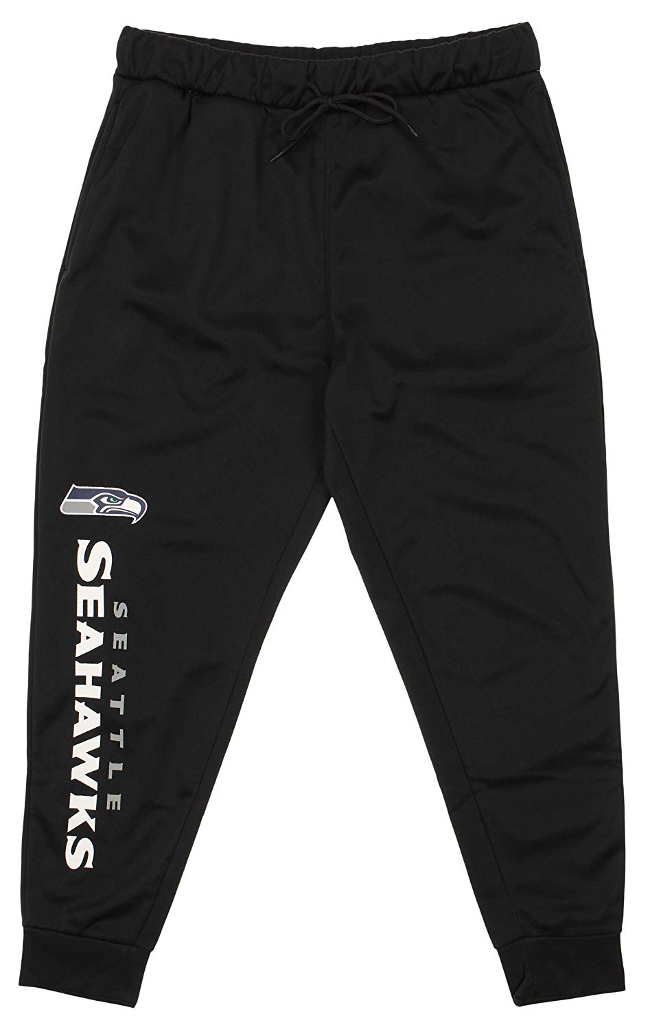 Zubaz NFL Seattle Seahawks Men's Poly Fleece Jogger, Black