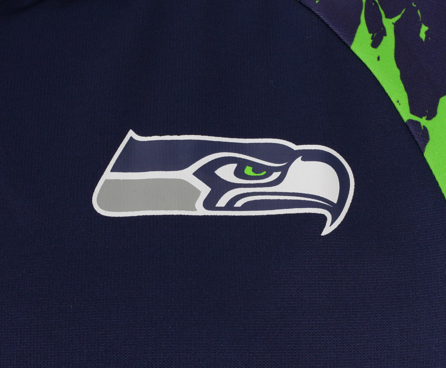 Zubaz NFL Men's Seattle Seahawks Performance Full Zip Hoodie with Lava Sleeves