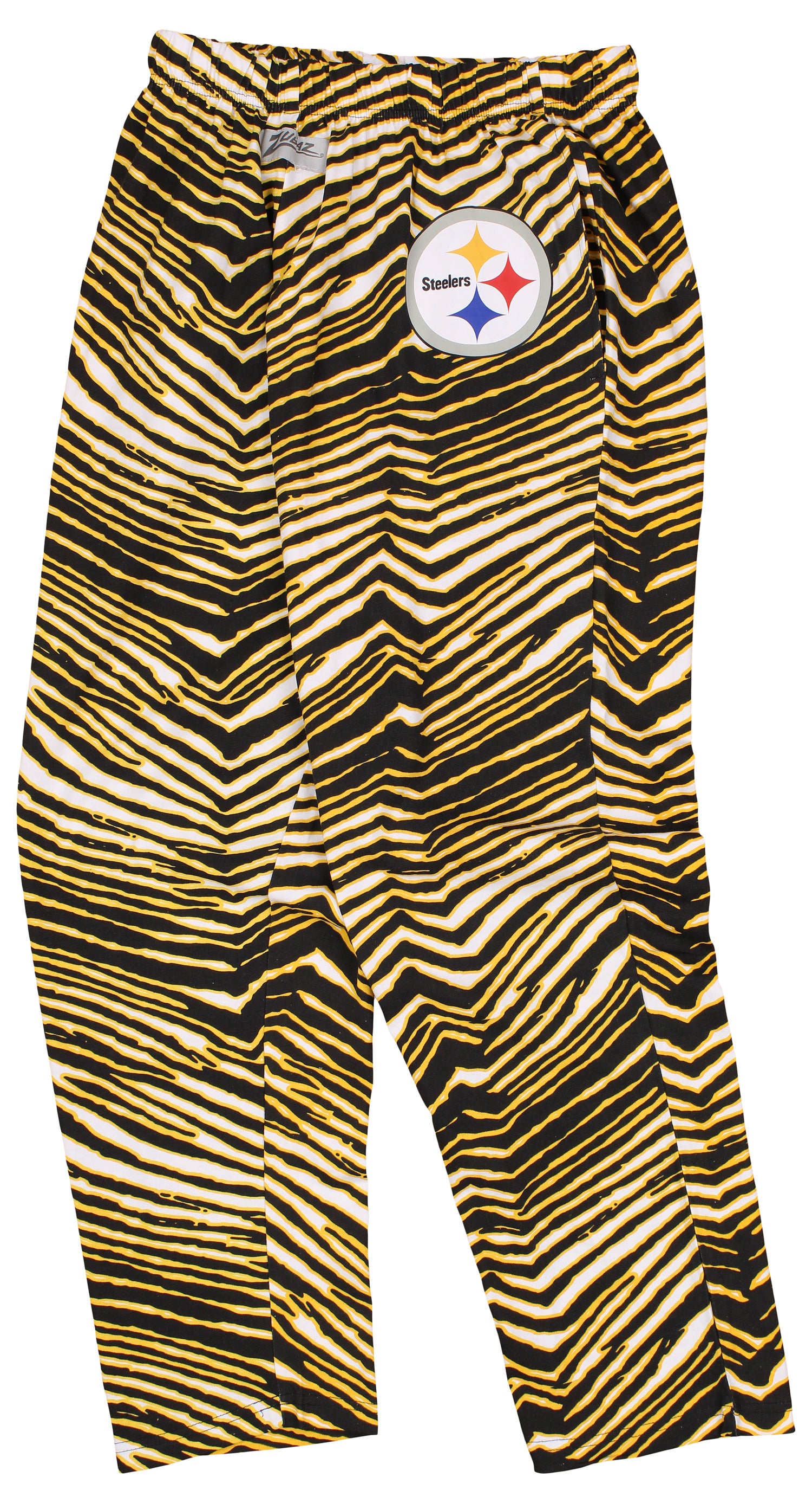 Zubaz Pittsburgh Steelers NFL Men's Zebra Left Hip Logo Lounge Pant