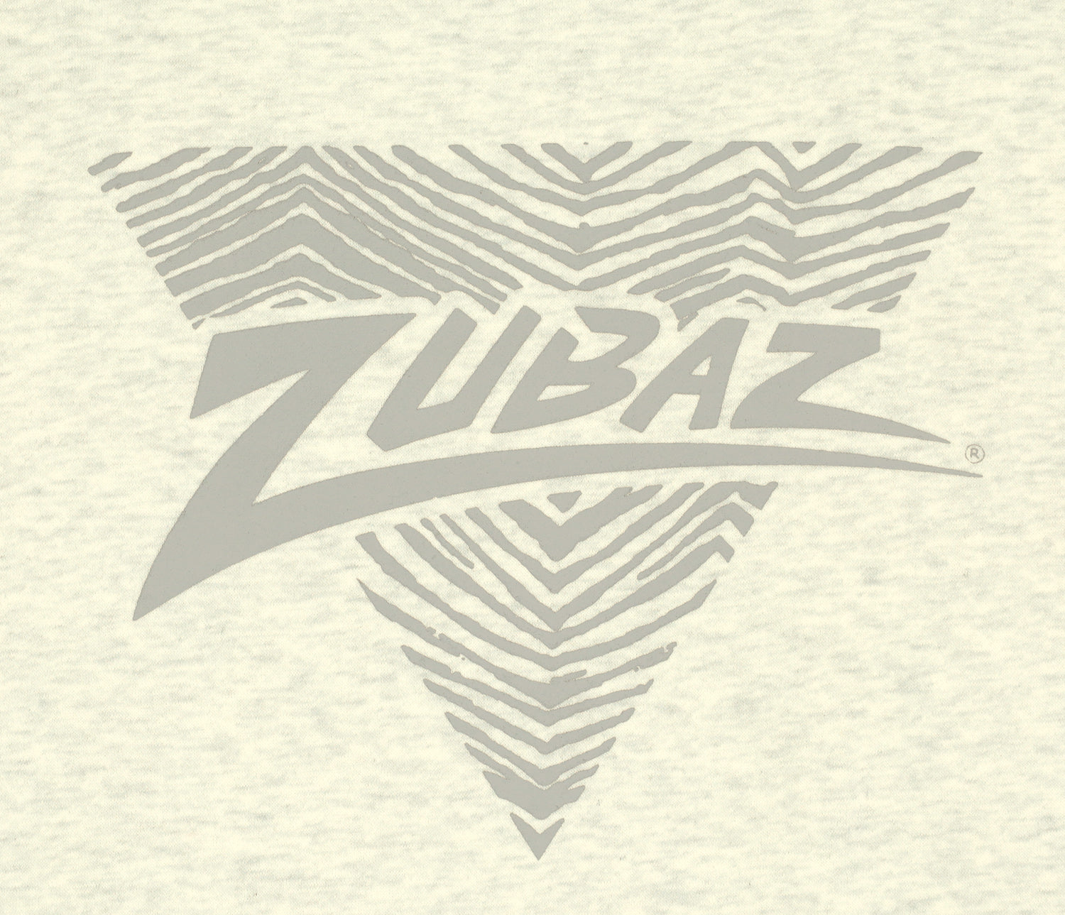 ZUBAZ 88 HEATHER GRAY OVERSIZED CREW SWEATSHIRT W/ GRAY ZEBRA GRAPHIC