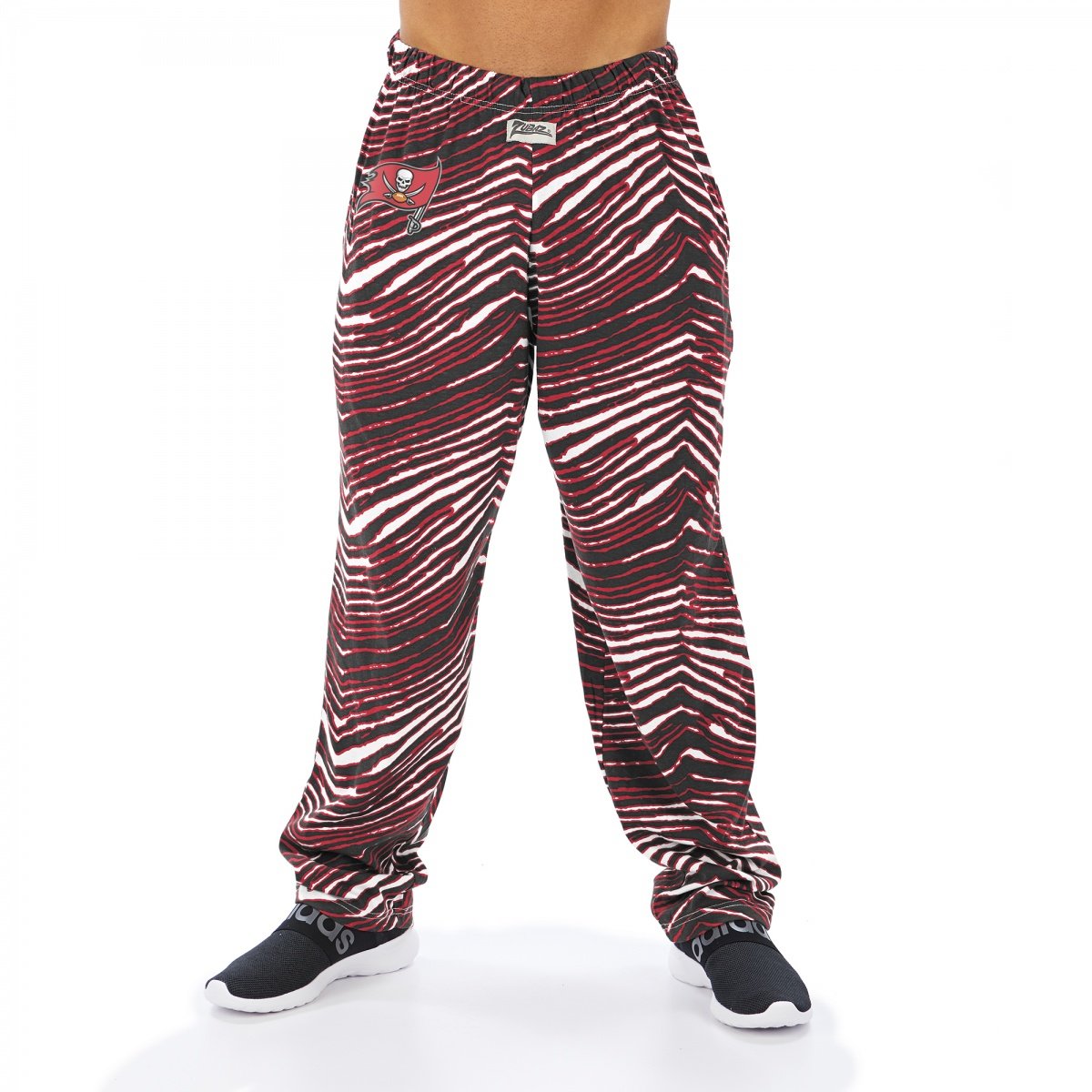 Zubaz NFL Men's Tampa Bay Buccaneers Classic Zebra Print Team Logo Pants