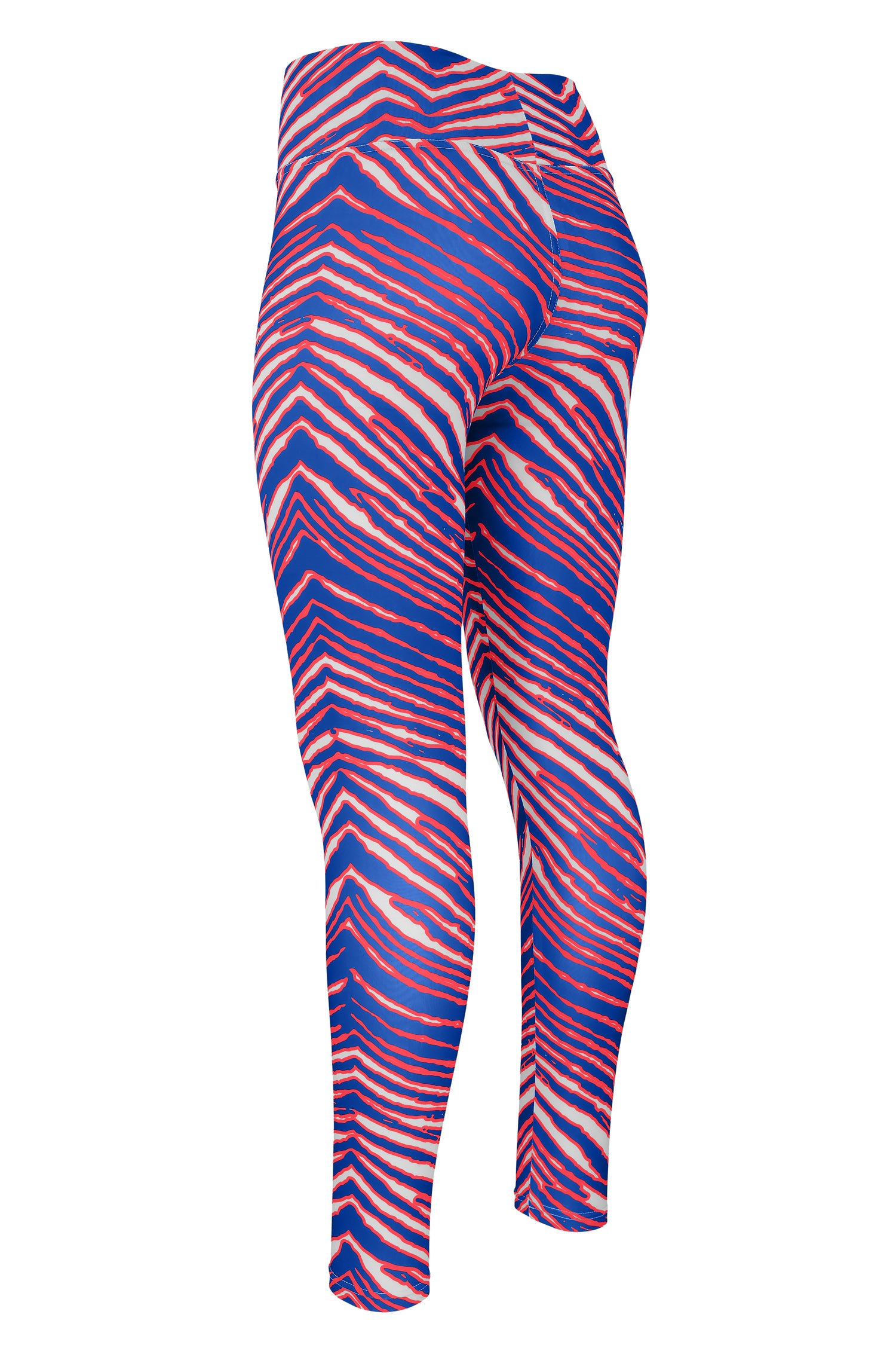 Zubaz NFL Women's Basic Zebra Print Legging, Buffalo Bills