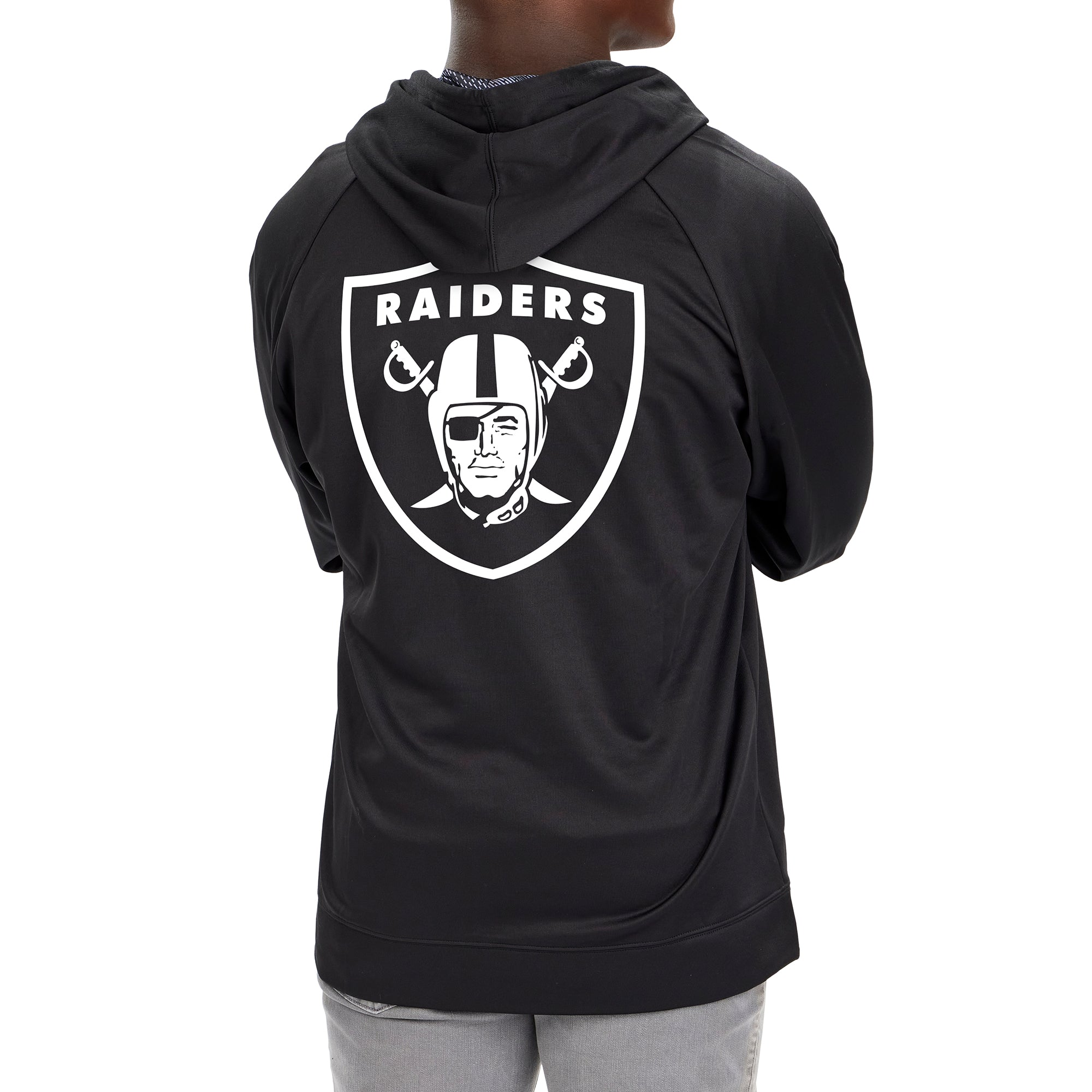 Zubaz Men's NFL Las Vegas Raiders Full Zip Viper Print Fleece Hoodie