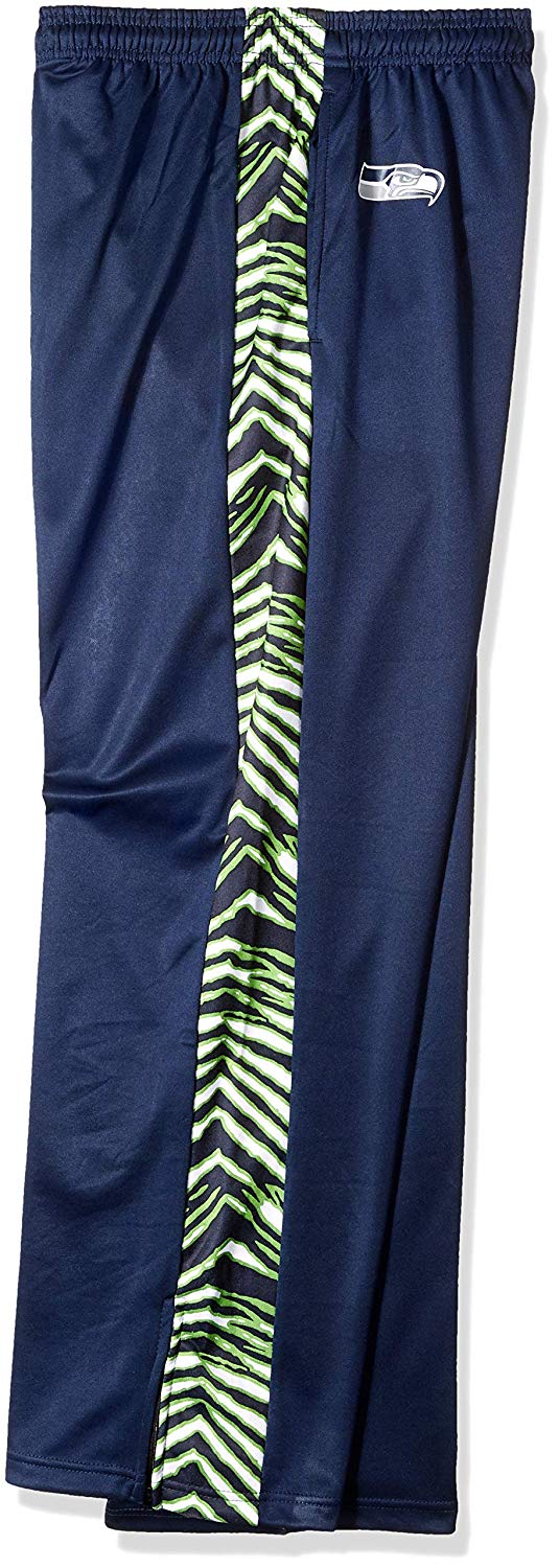 Zubaz NFL Men's Seattle Seahawks Zebra Accent NFL Stadium Pants