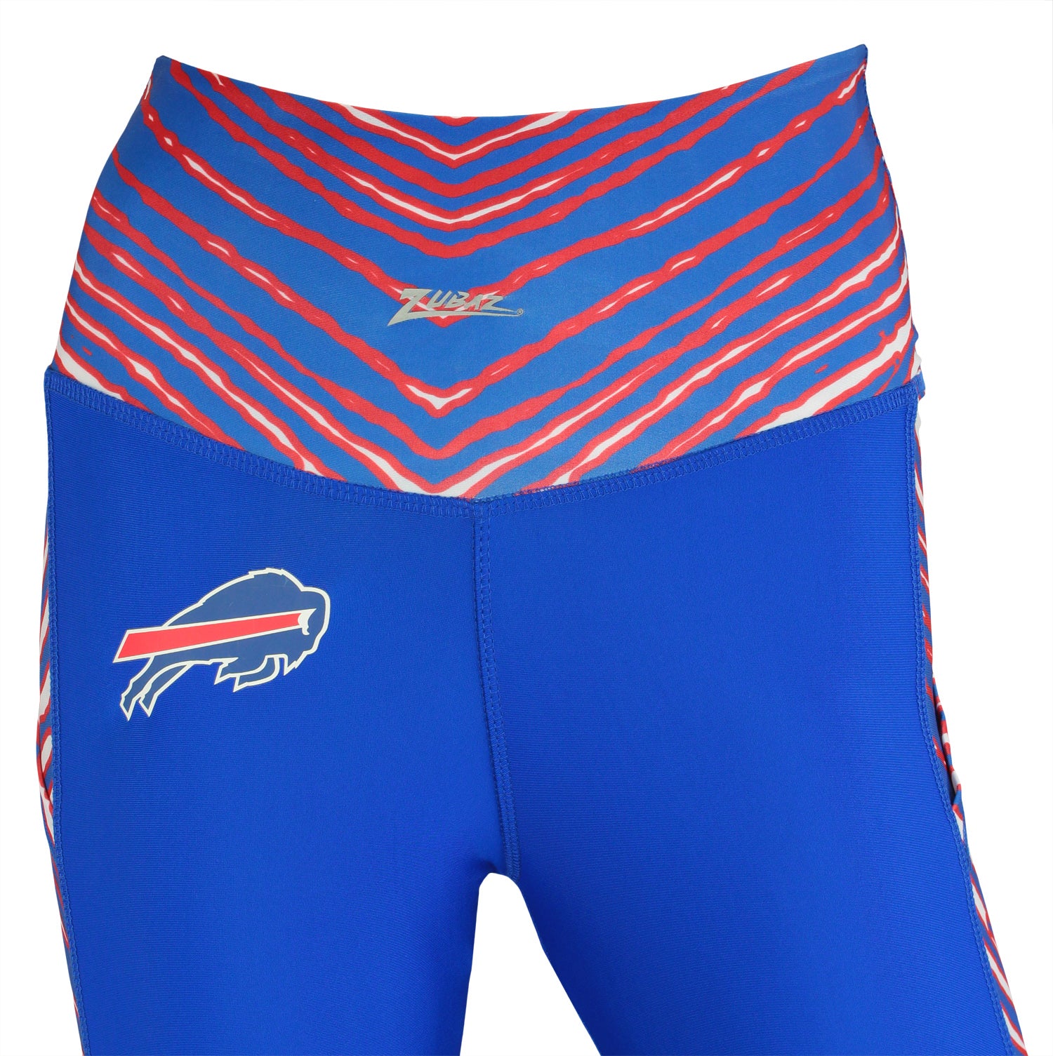 Zubaz NFL BUFFALO BILLS WOMENS TEAM COLOR ELEVATED LEGGING W/ ZEBRA ACCENTS