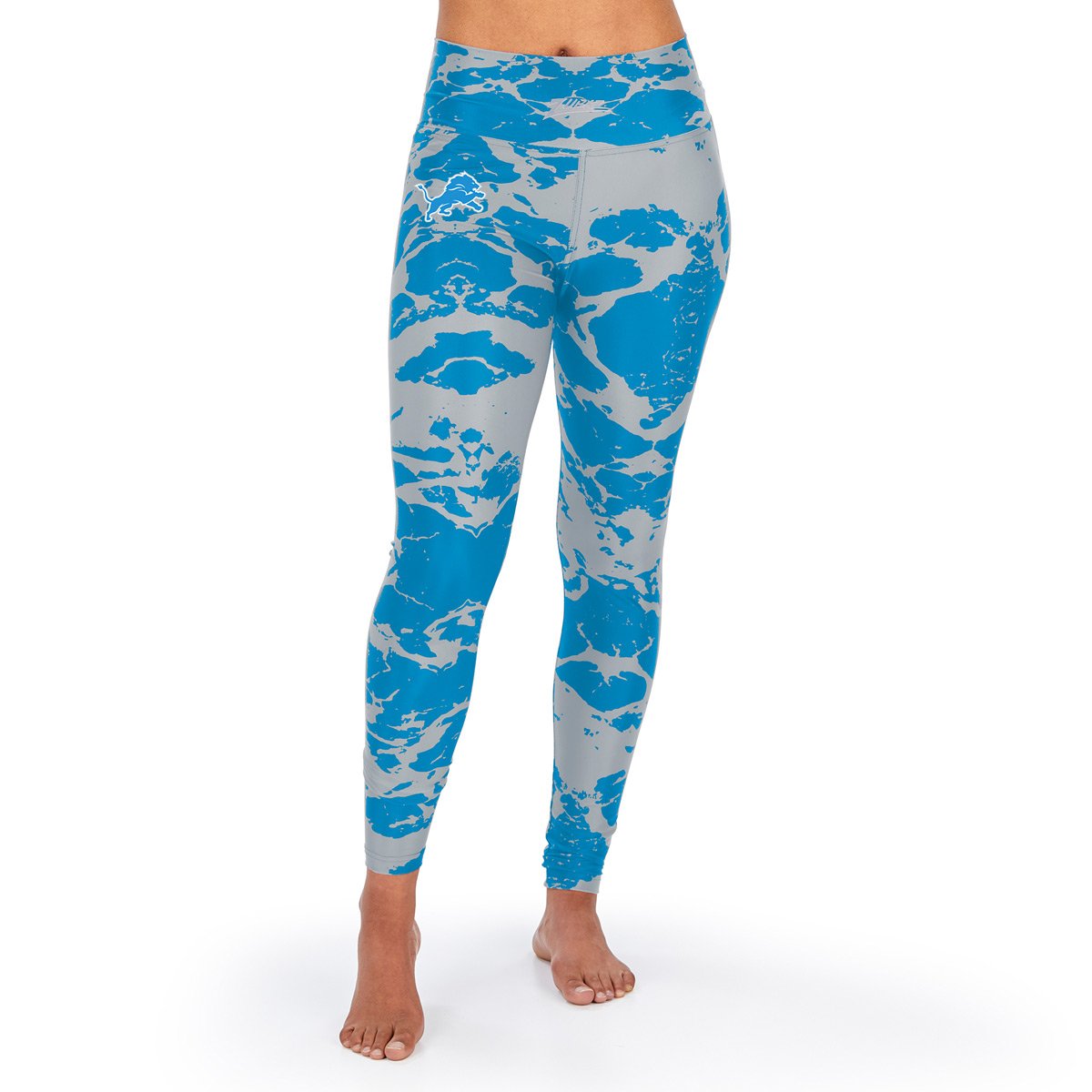 Zubaz Women's Detroit Lions Team Colors Lava Leggings