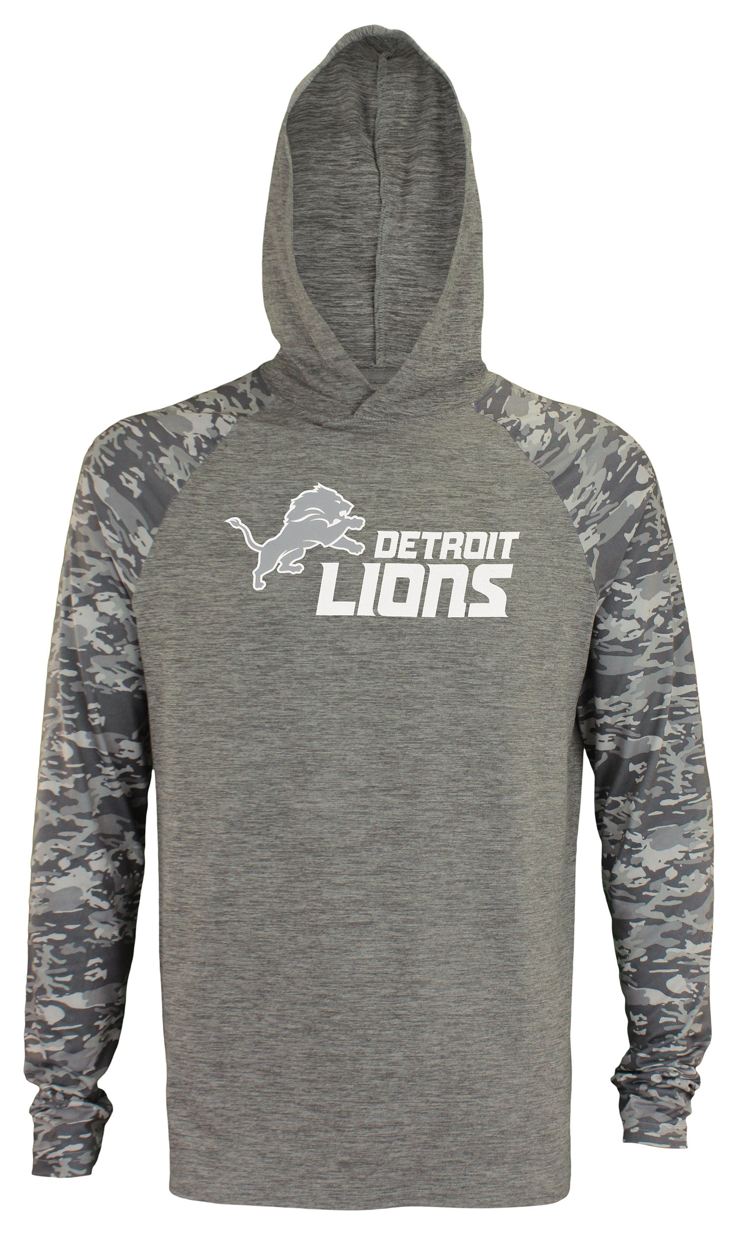 Zubaz NFL Detroit Lions Lightweight Long Sleeve Space Dye Hoody