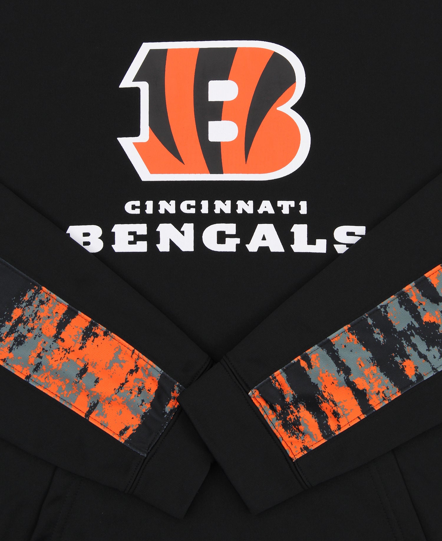 Zubaz NFL Men's Cincinnati Bengals Performance Hoodie w/ Oxide Sleeves