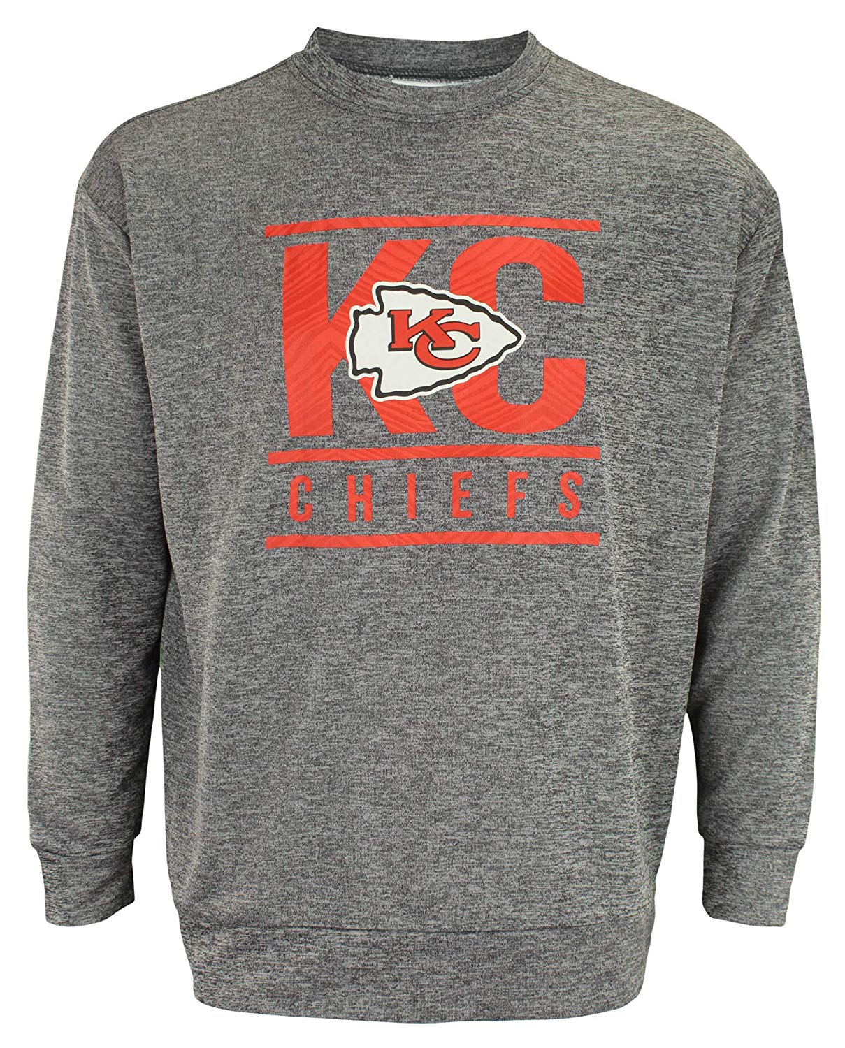 Zubaz NFL Kansas City Chiefs Men's Lightweight French Terry Crew Neck Sweatshirt