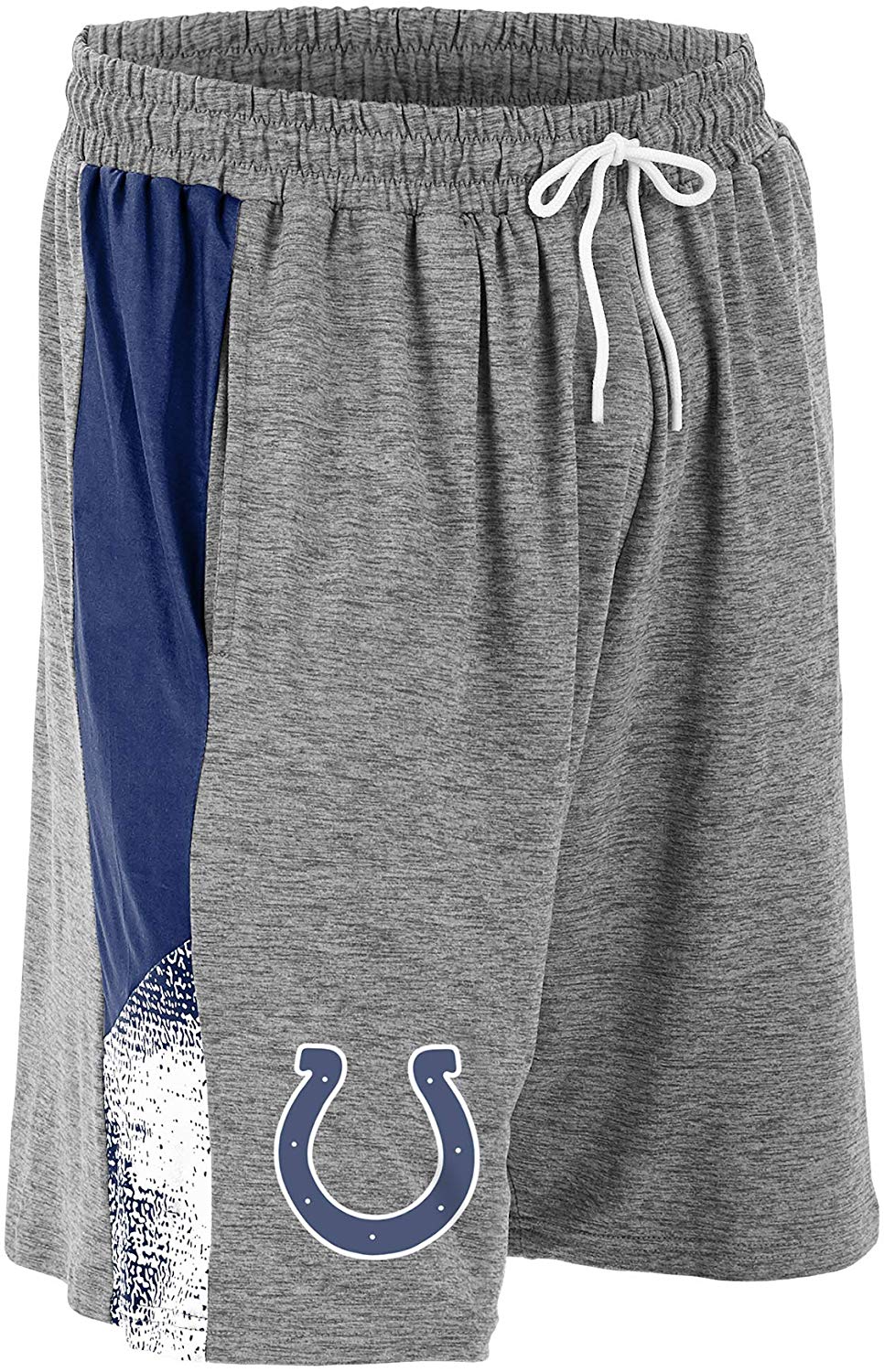 Zubaz NFL Football Mens Indianapolis Colts Gray Space Dye Shorts