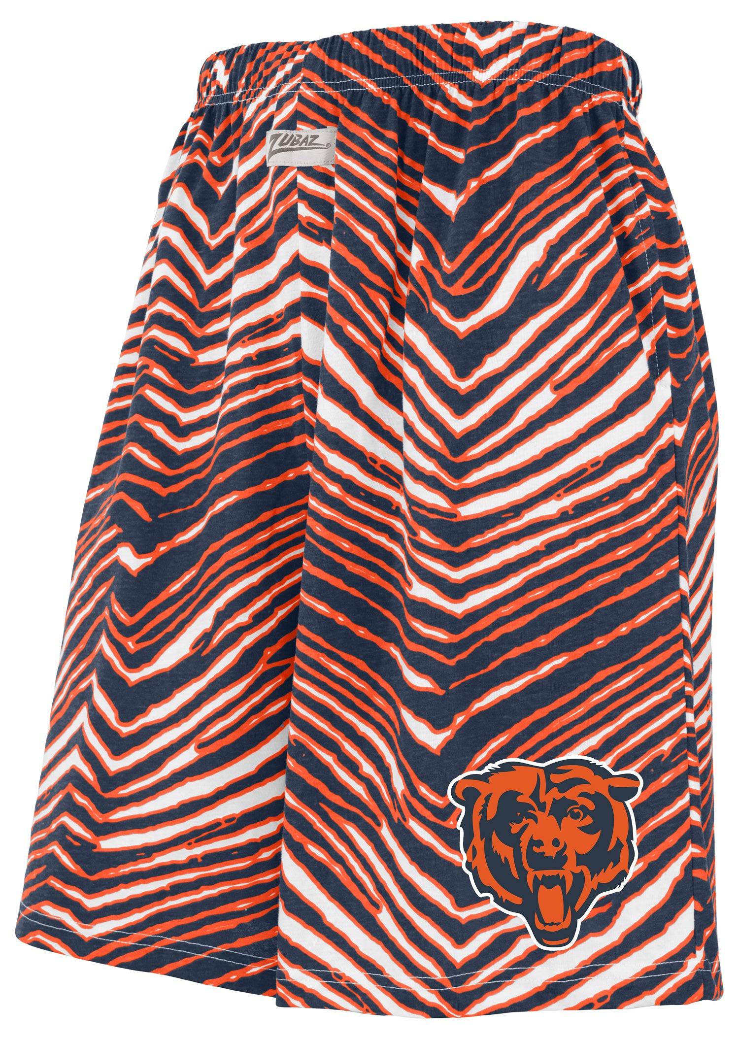 Zubaz NFL Adult Unisex Z88 Zebra Short for Men and Women, Chicago Bears