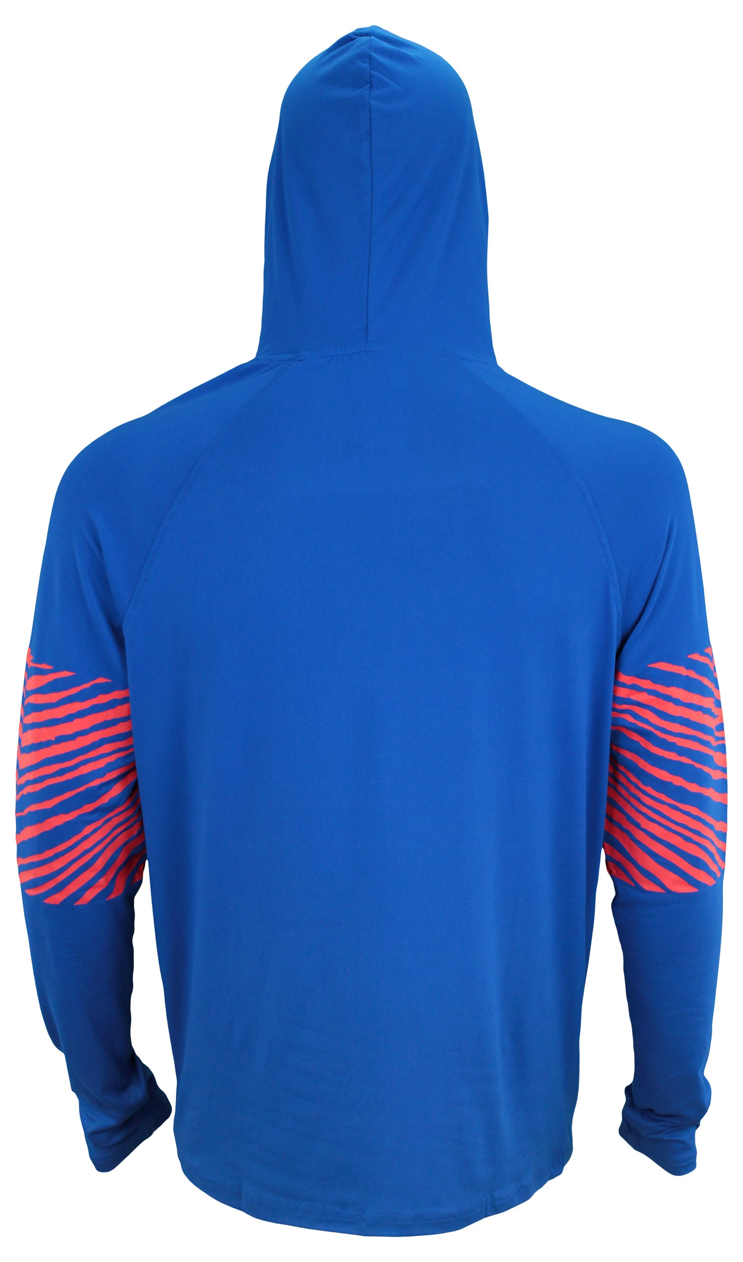 Zubaz NFL BUFFALO BILLS SOLID TEAM COLOR LIGHTWEIGHT HOOD W/ ZEBRA ARM