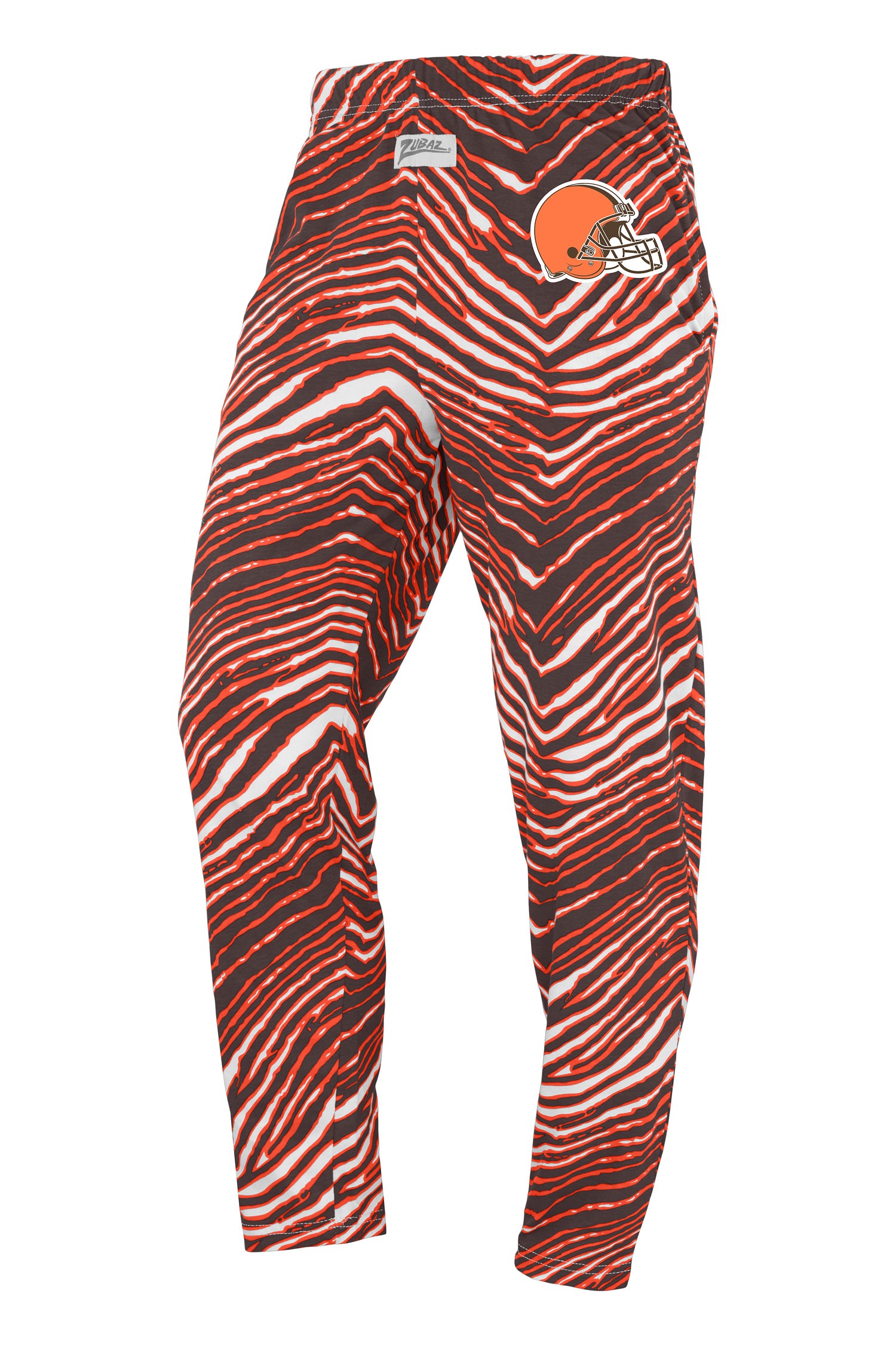 Zubaz NFL Adult Unisex Z88 Zebra Pants, Cleveland Browns For Men and Women