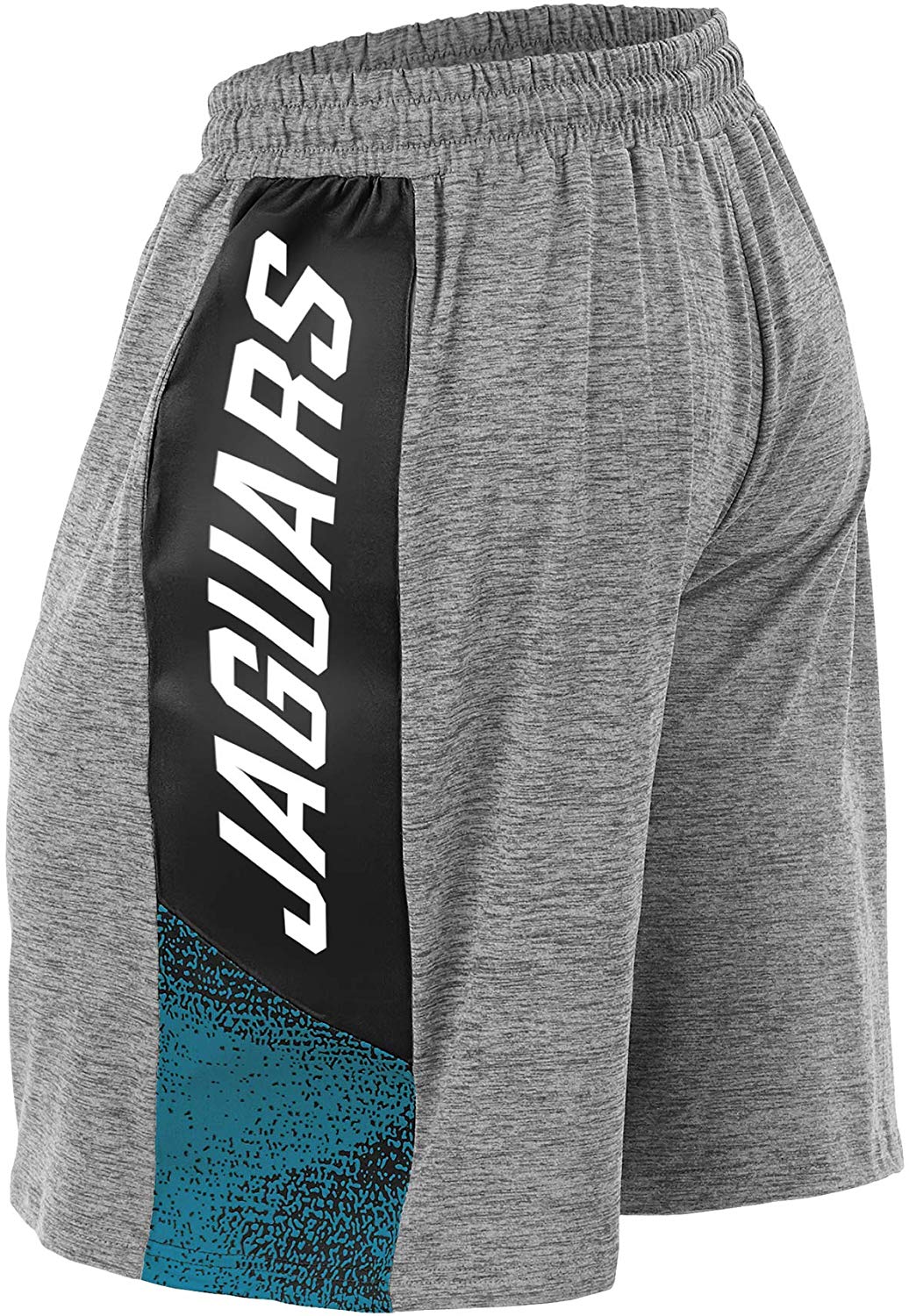 Zubaz NFL Football Mens Jacksonville Jaguars Gray Space Dye Shorts