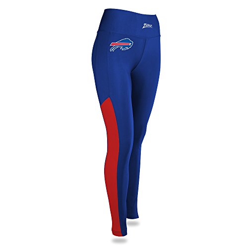 Zubaz NFL Women’s Buffalo Bills Solid Color Team Logo Leggings