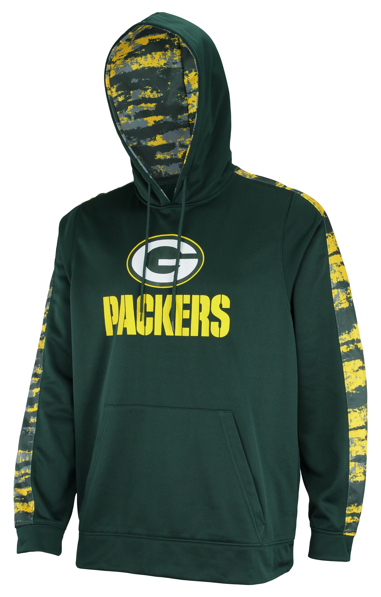 Zubaz NFL Men's Green Bay Packers Performance Hoodie w/ Oxide Sleeves