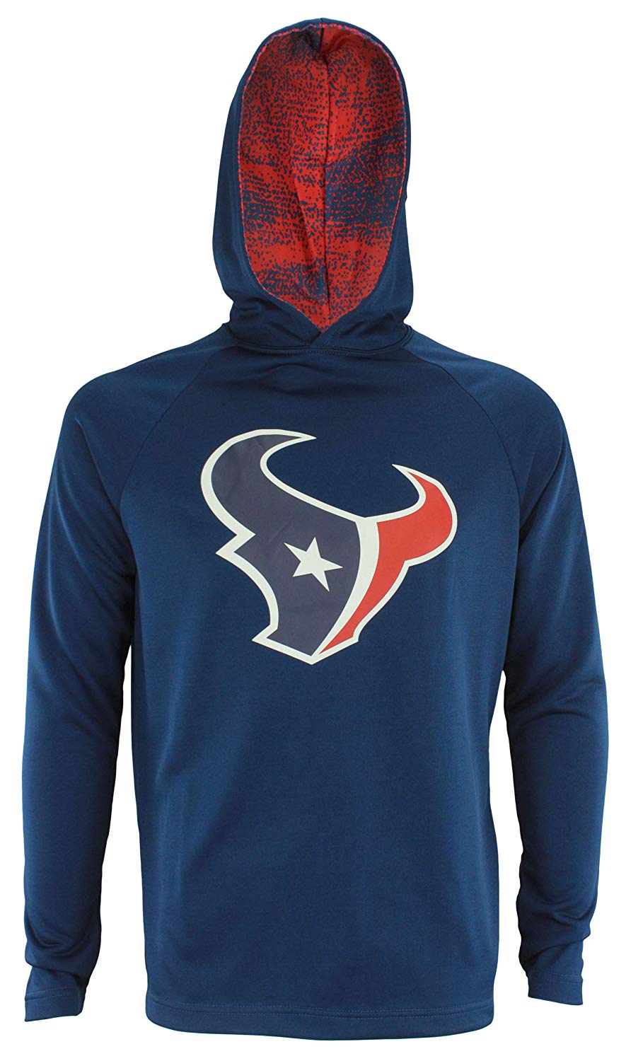 Zubaz NFL Houston Texans Men's Lightweight Performance French Terry Hoodie