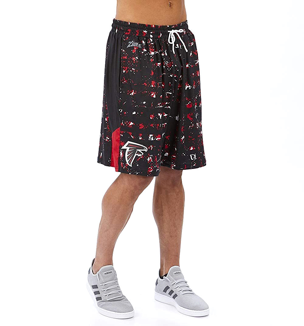 Zubaz NFL Men's Atlanta Falcons Color Grid Shorts