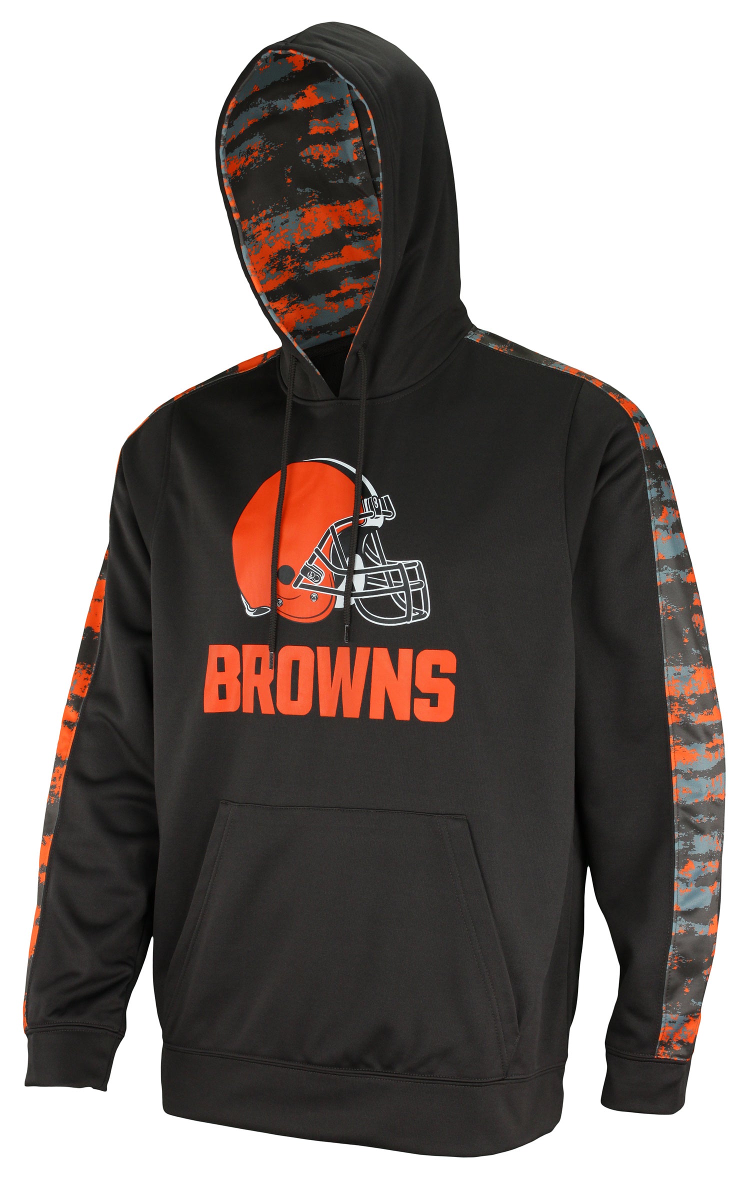 Zubaz NFL Men's Cleveland Browns Performance Hoodie w/ Oxide Sleeves