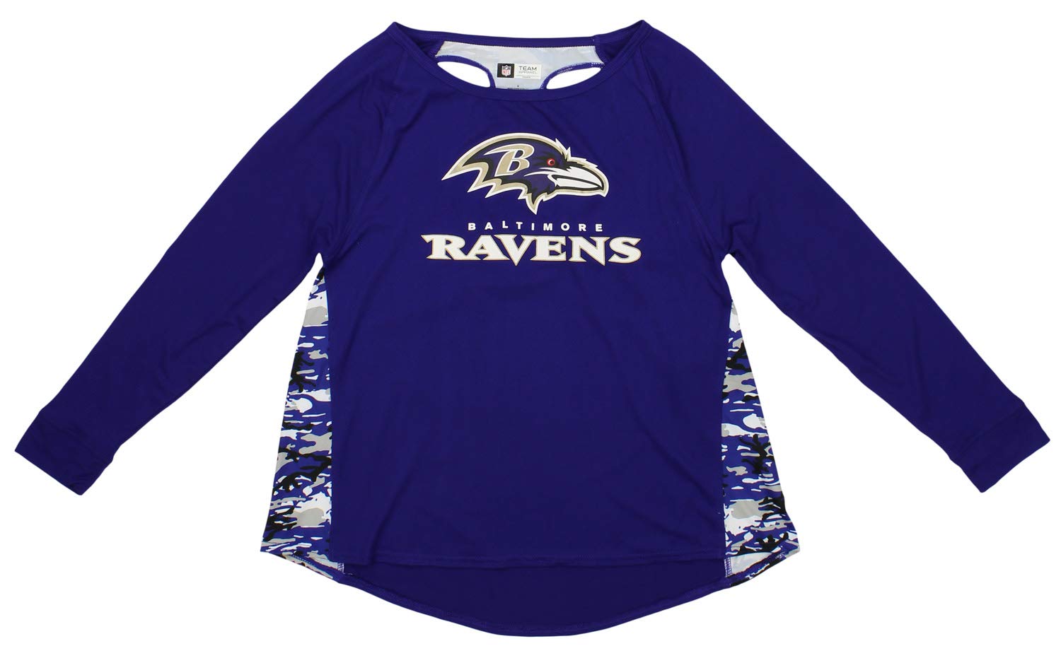 Zubaz Women's NFL Baltimore Ravens Racer Back Shirt Top