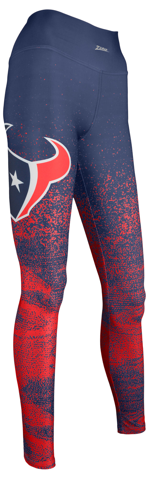 Zubaz NFL Women's HOUSTON TEXANS NAVY BLUE/RED STATIC FADE LEGGING