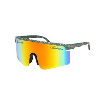 Zubaz x FOCO NFL Miami Dolphins Collab 90s Retro Swag Sunglasses