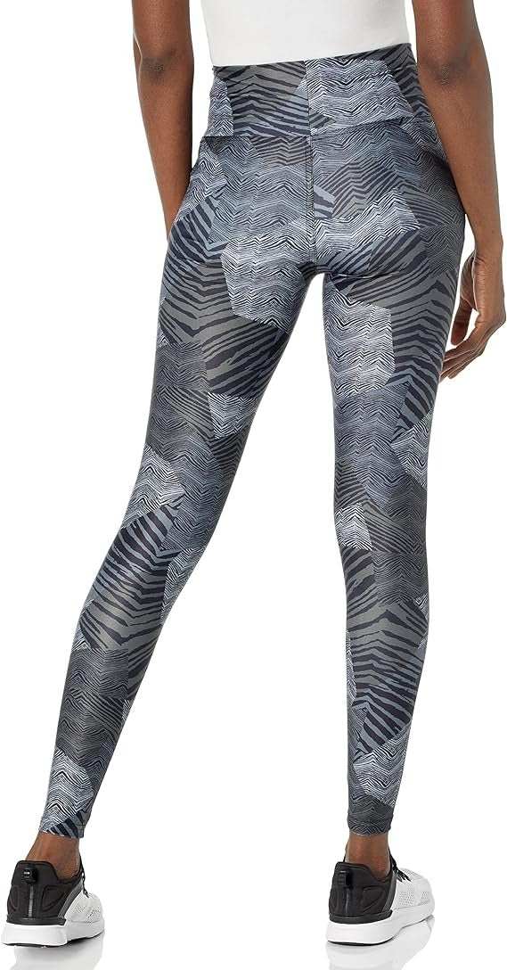 Zubaz Women's Dallas Cowboys Tonal Black Patchwork Zebra Legging