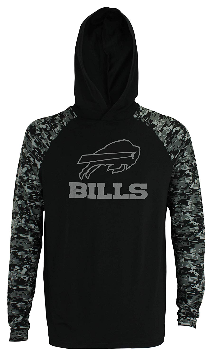 Zubaz Men's NFL Buffalo Bills Solid Body Digital Camo Hoodie