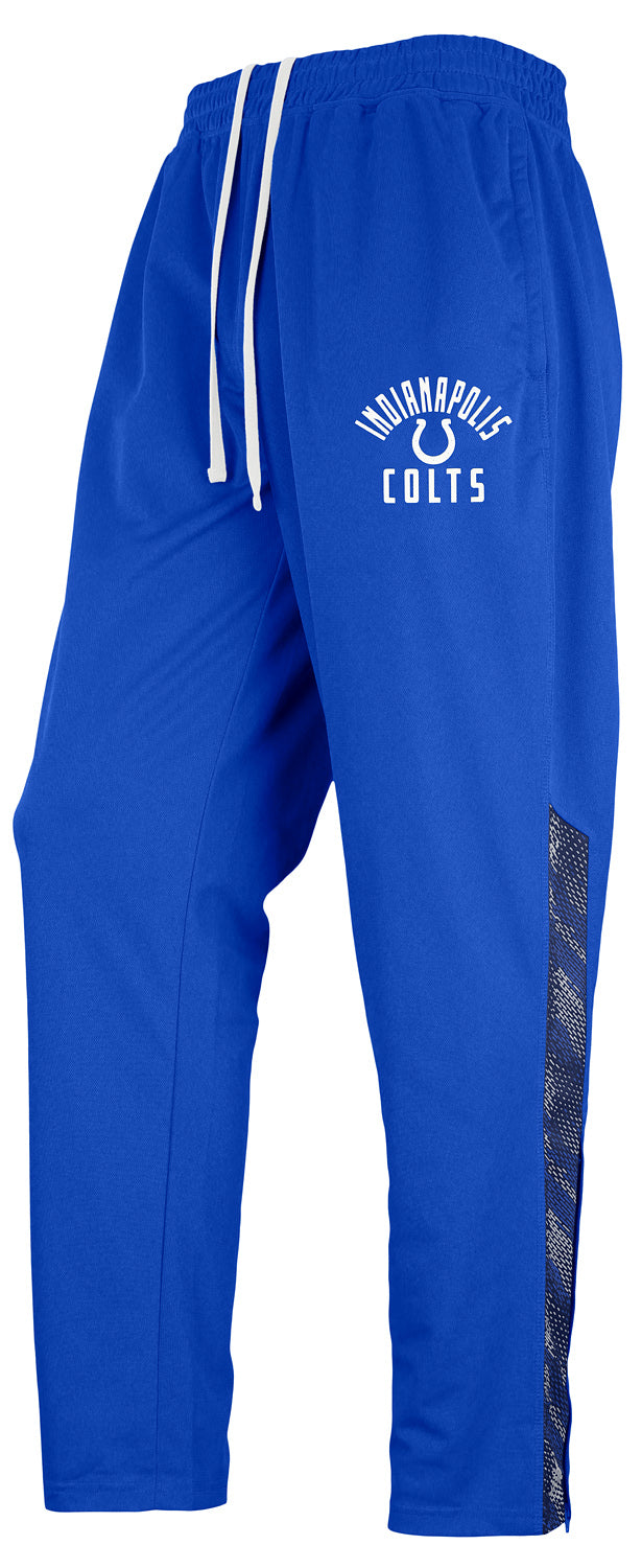 Zubaz NFL Men's Indianapolis Colts Viper Accent Elevated Jacquard Track Pants