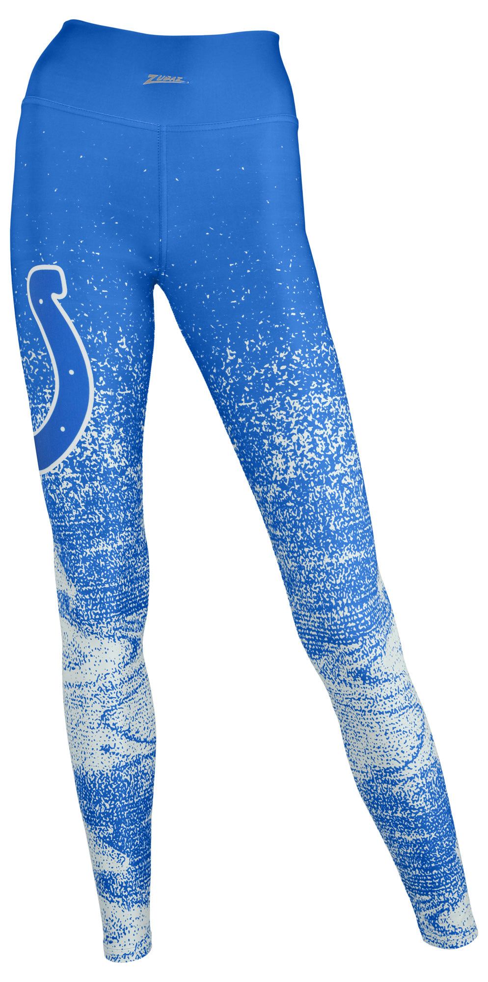 Zubaz NFL Women's INDIANAPOLIS COLTS ROYAL BLUE/WHITE STATIC FADE LEGGING