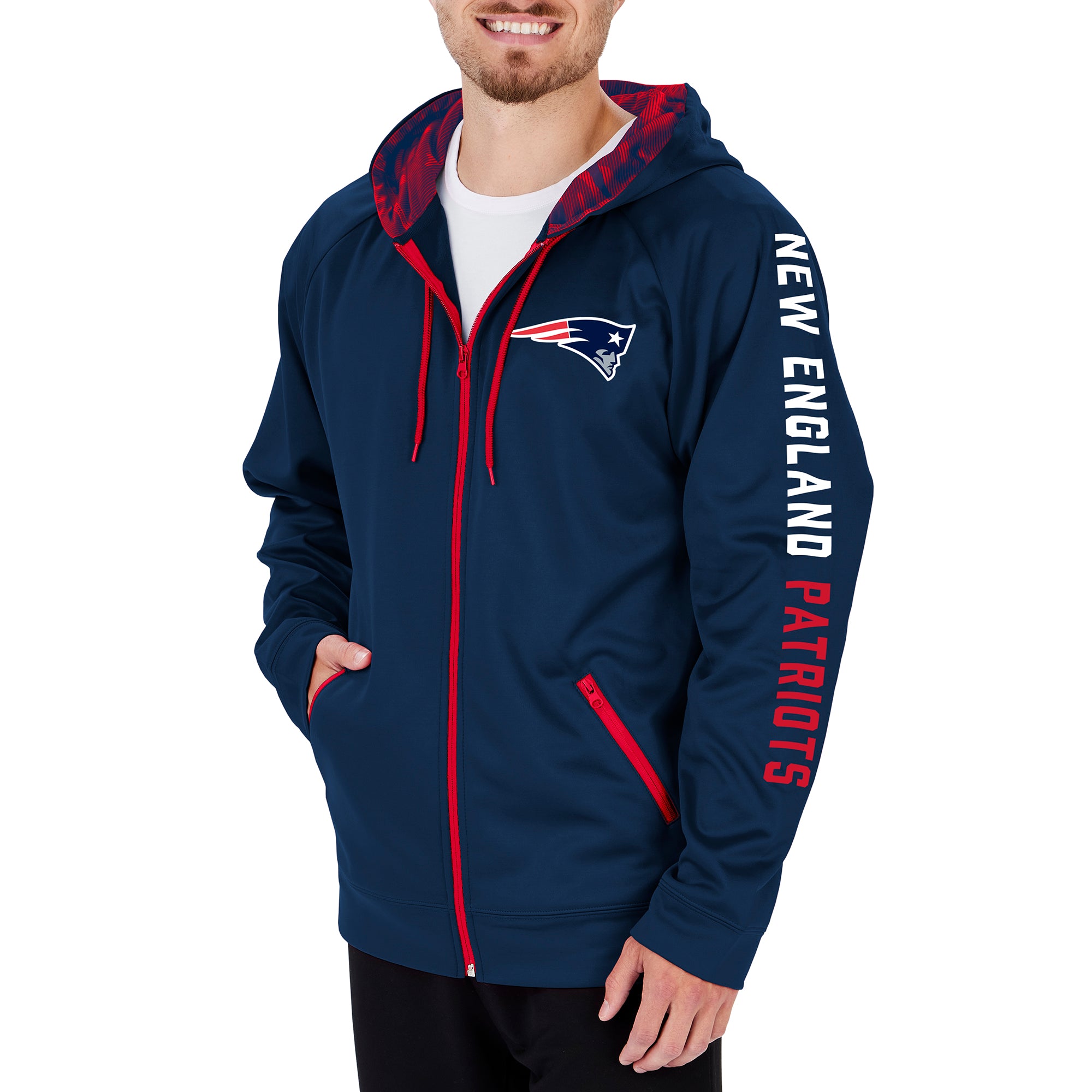 Zubaz Men s NFL New England Patriots Full Zip Camo Hoodie