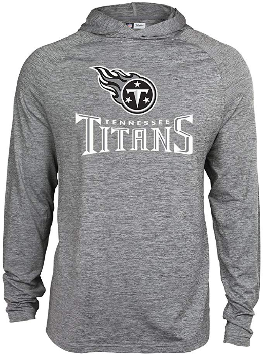 Zubaz NFL Football Men's Tennessee Titans Tonal Gray Lightweight Hoodie