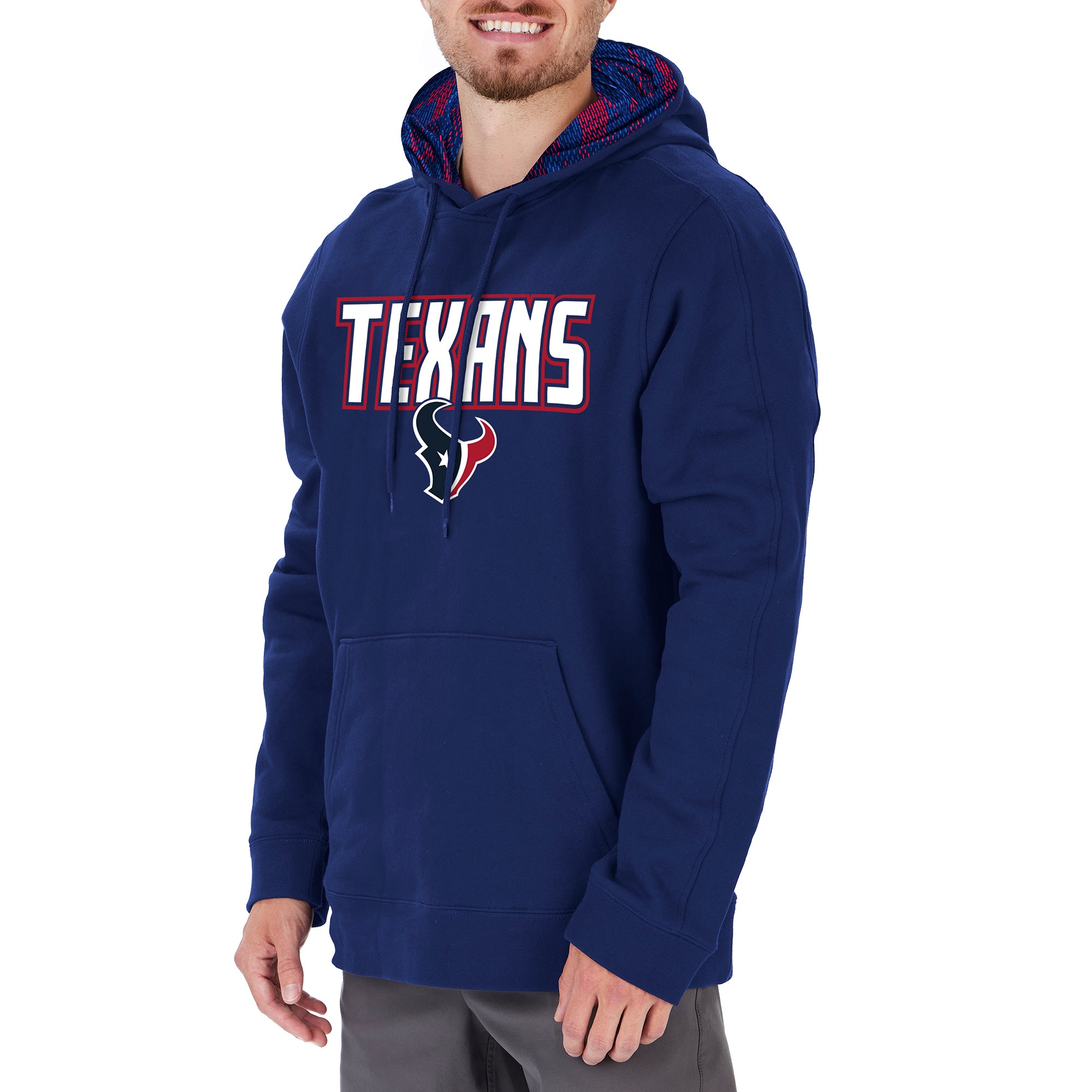 Zubaz Men's NFL Houston Texans Viper Print Hoodie