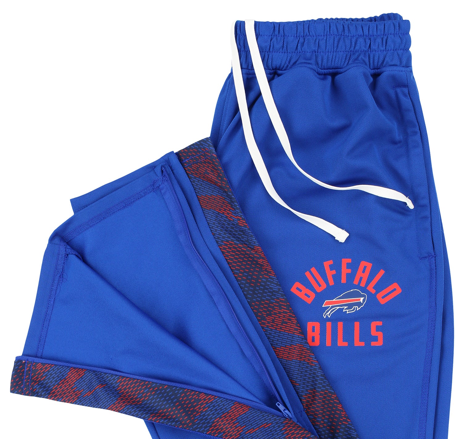 Zubaz NFL Men's Buffalo Bills Viper Accent Elevated Jacquard Track Pants