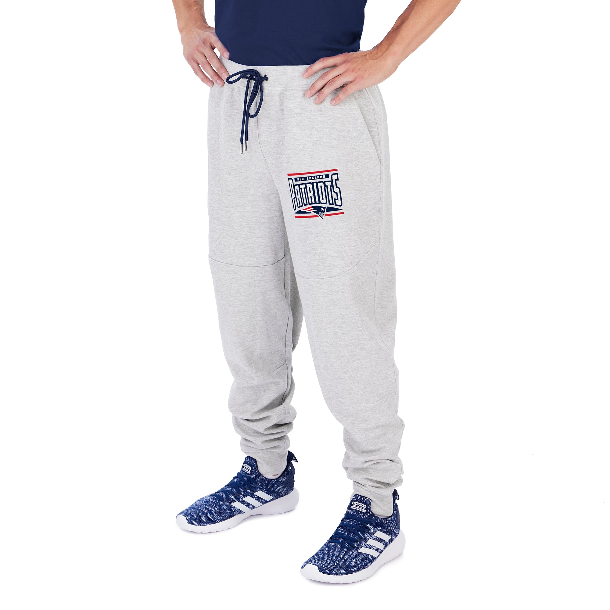 Zubaz NFL Men's New England Patriots Heather Gray Speed Jogger