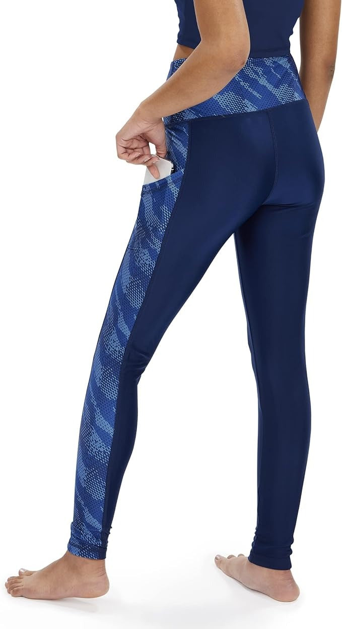 Zubaz NFL Women's Tennessee Titans Elevated Viper Accent Leggings, Blue