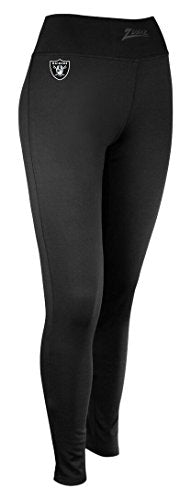 Zubaz NFL Women's Oakland Raiders Solid Leggings, Black