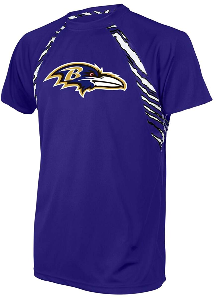 Zubaz NFL Football Men's Baltimore Ravens Zebra Accent T-Shirt