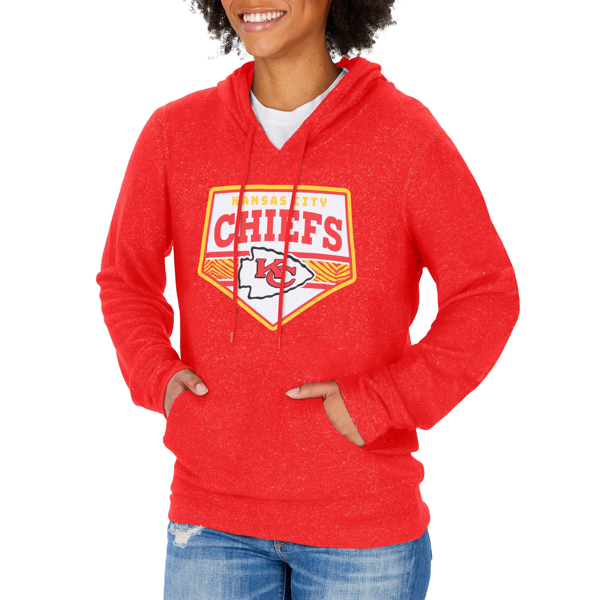 Zubaz NFL Women's Kansas City Chiefs Team Color Soft Hoodie