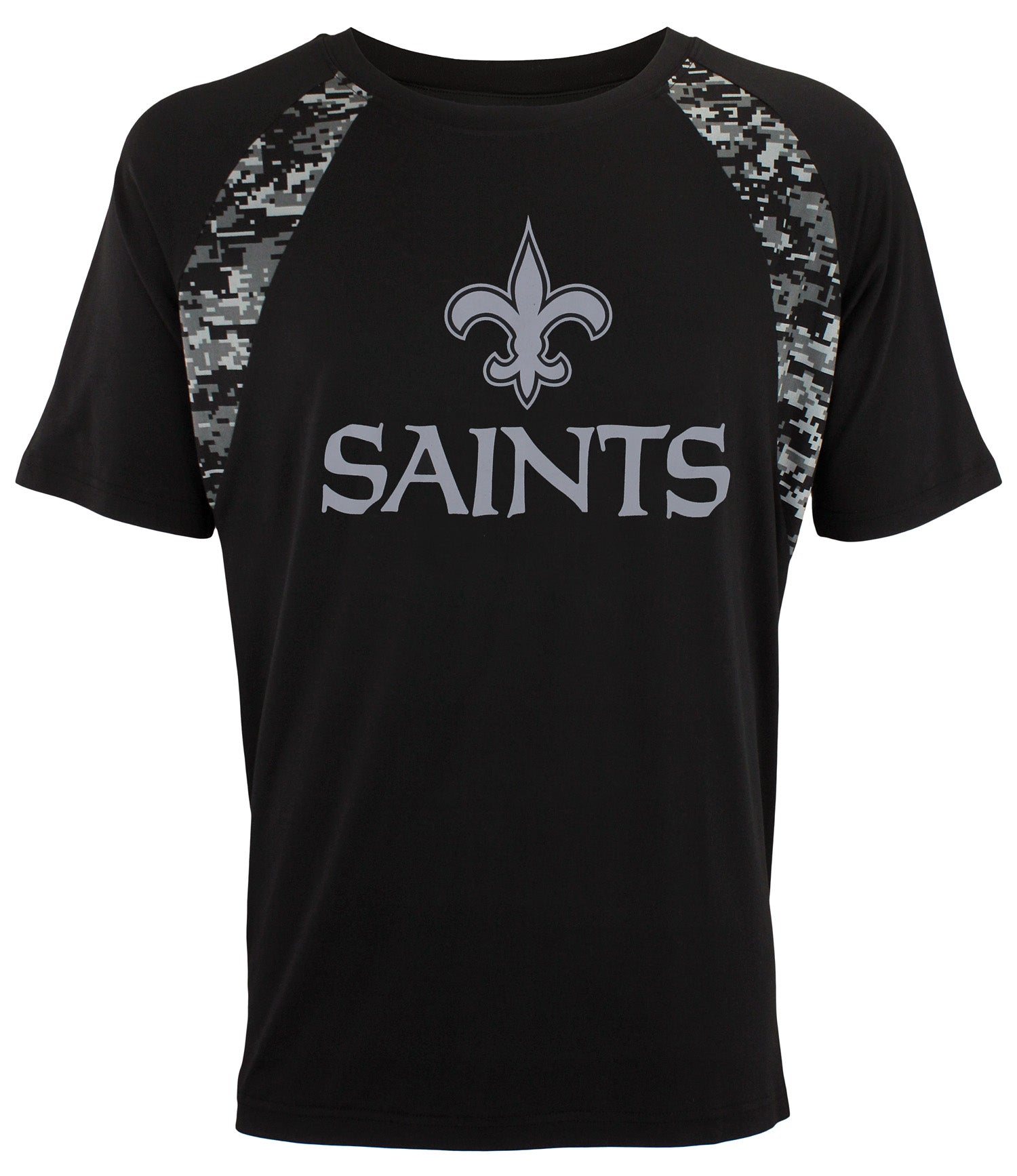 Zubaz NFL Football Men's New Orleans Saints Digi Tonal Camo Raglan T-Shirt