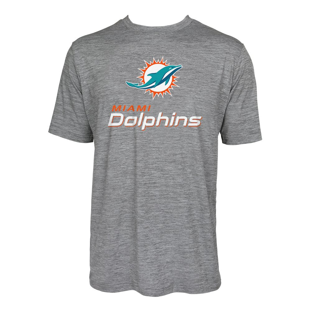 Zubaz NFL Men's Miami Dolphins Team Name and Logo Wordmark Tee