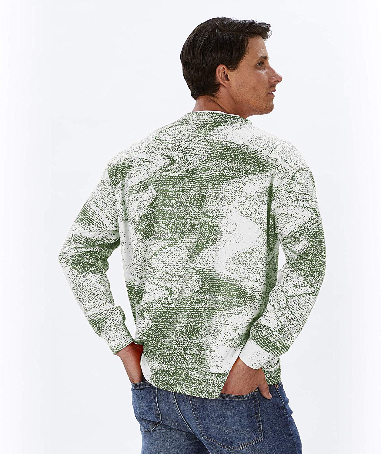 Zubaz NFL Football Men's New York Jets Static Crew Neck Sweatshirt