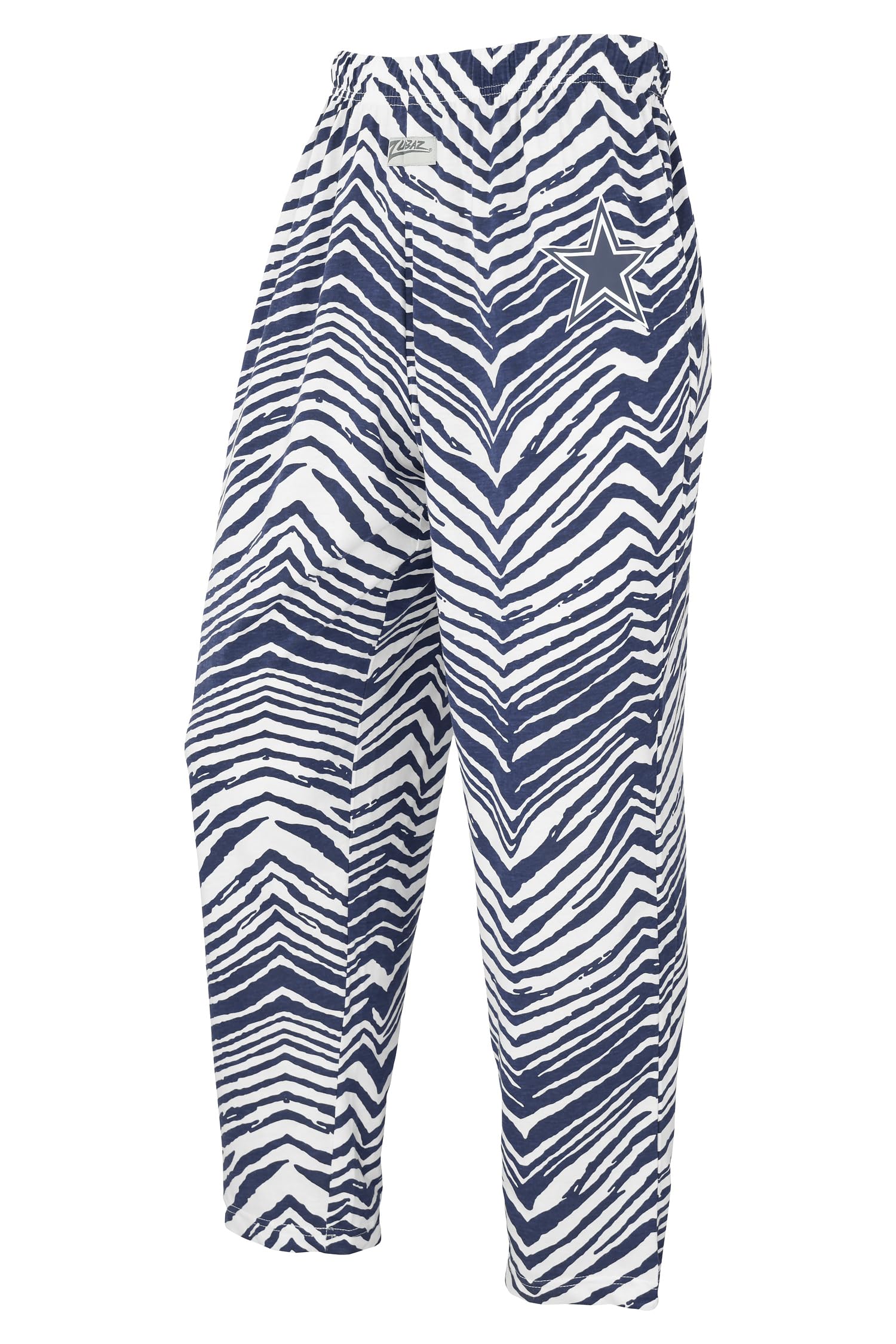 Zubaz NFL Men's Classic Zebra Print Left Hip Team Logo Pant, Dallas Cowboys