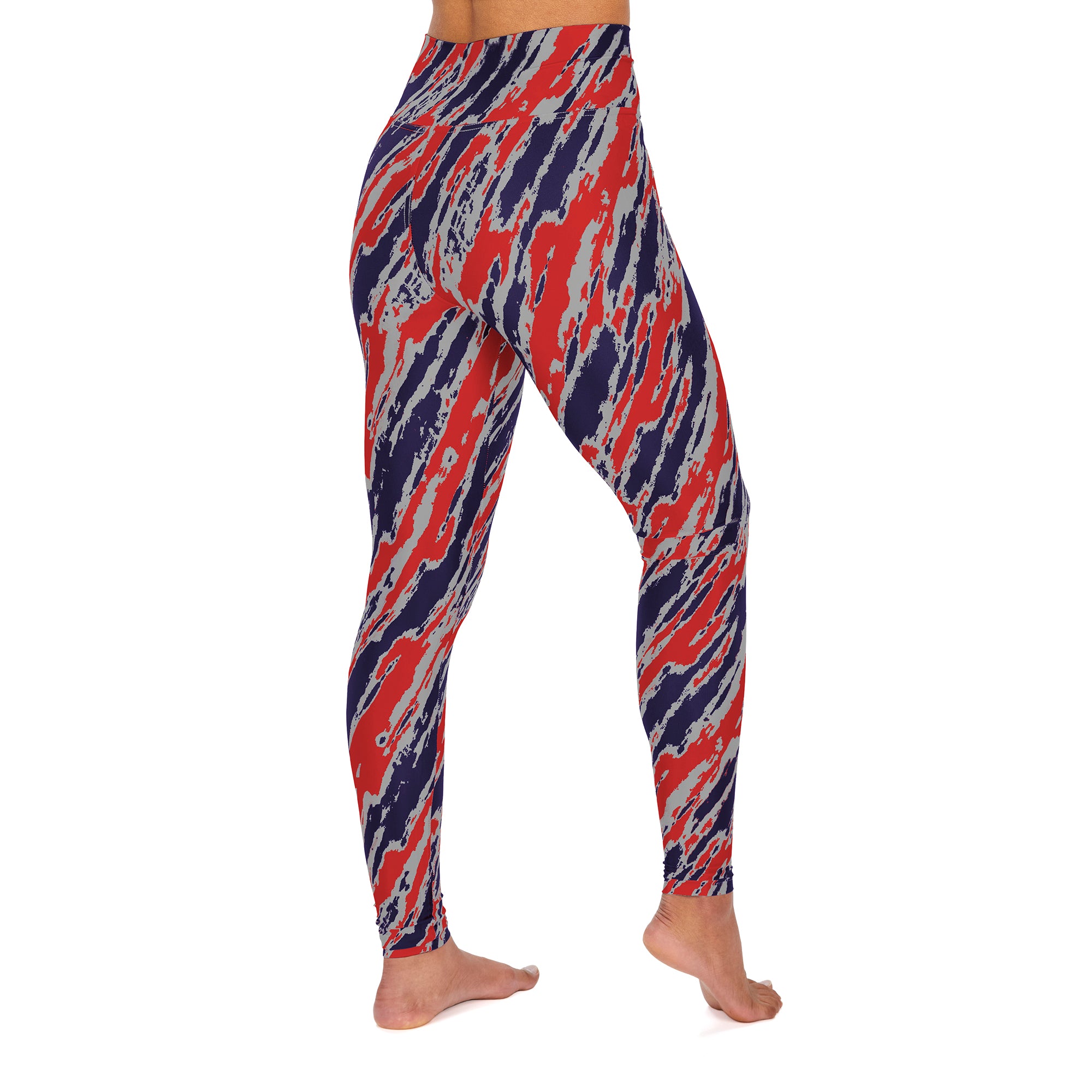 Zubaz NFL Women's New England Patriots Diagonal Streak Leggings