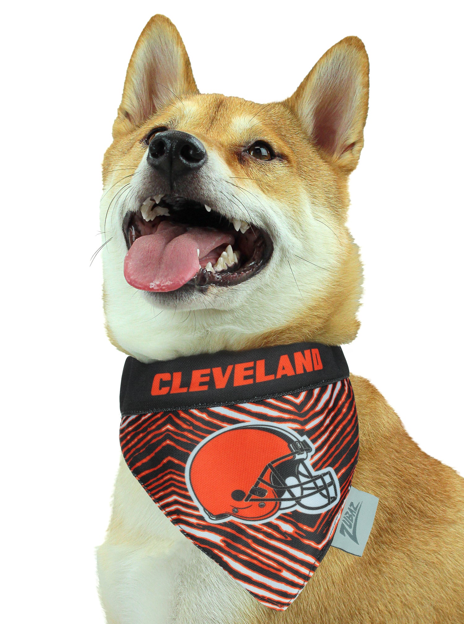 Zubaz X Pets First NFL Cleveland Browns Reversible Bandana For Dogs &