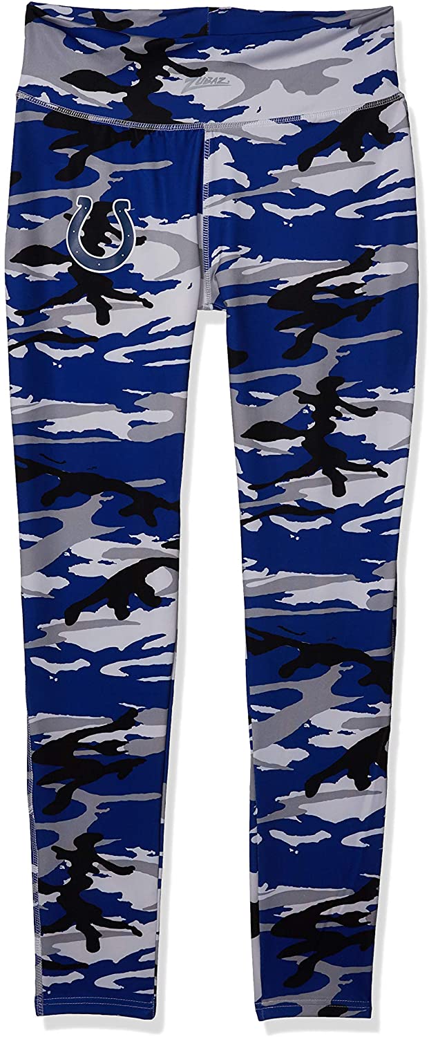 Zubaz Indianapolis Colts NFL Women's Camo Print Legging, Blue
