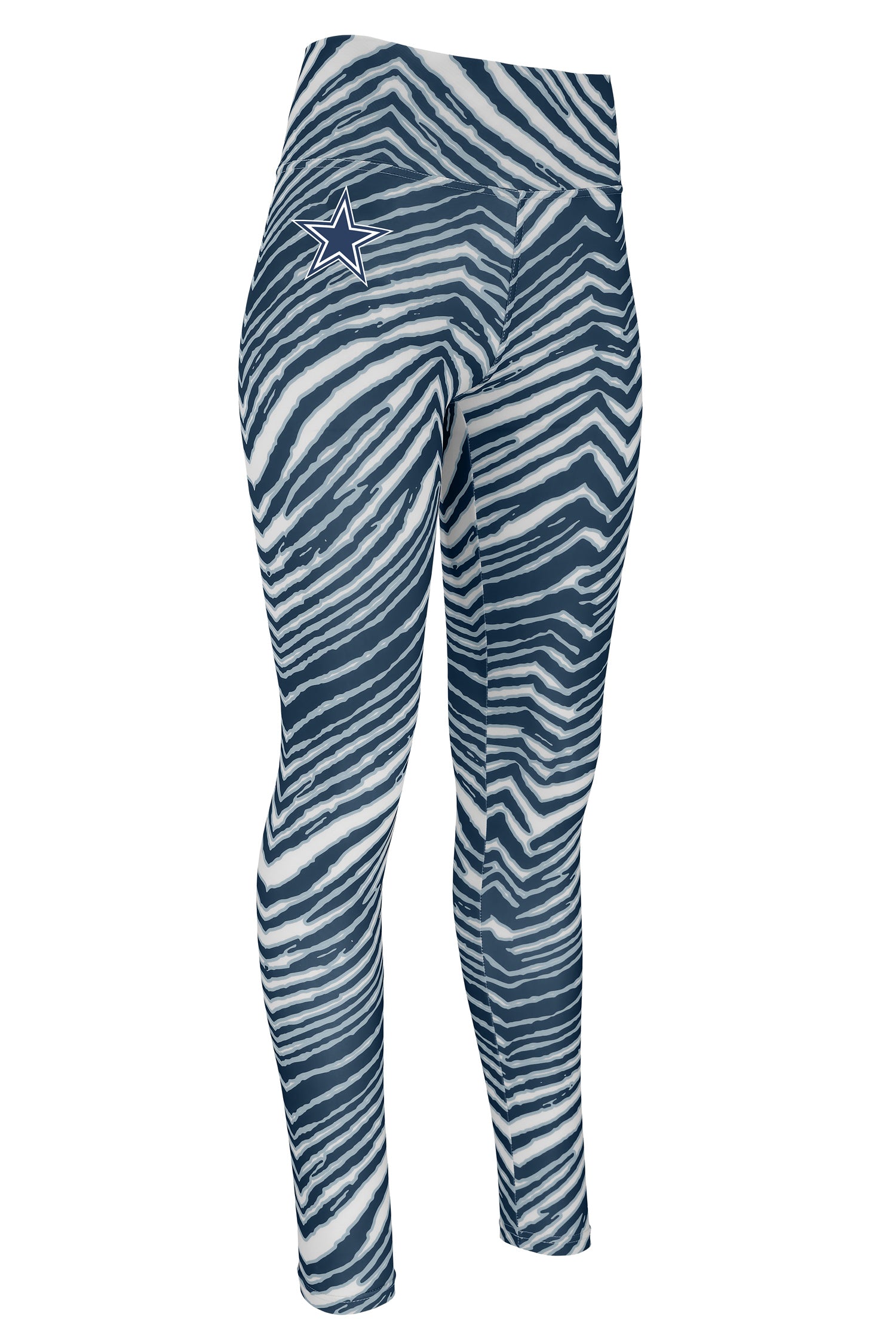 Zubaz NFL Women's Basic Zebra Print Legging, Dallas Cowboys