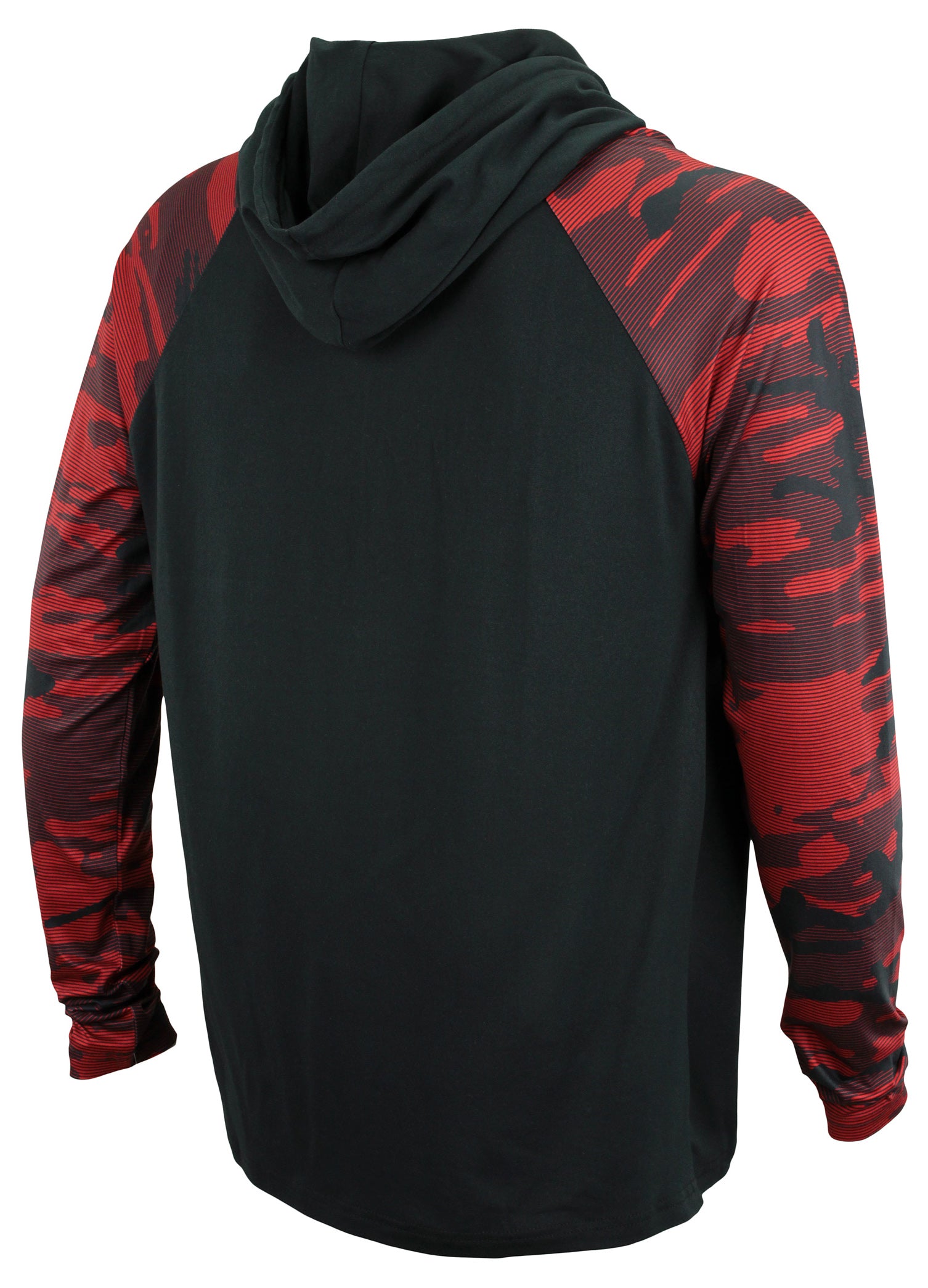 Zubaz NFL ATLANTA FALCONS TEAM COLOR BLOCK LIGHTWEIGHT HOOD W/ 1/4 ZIPPER & CAMO LINES SLEEVES XX-Large , 833001