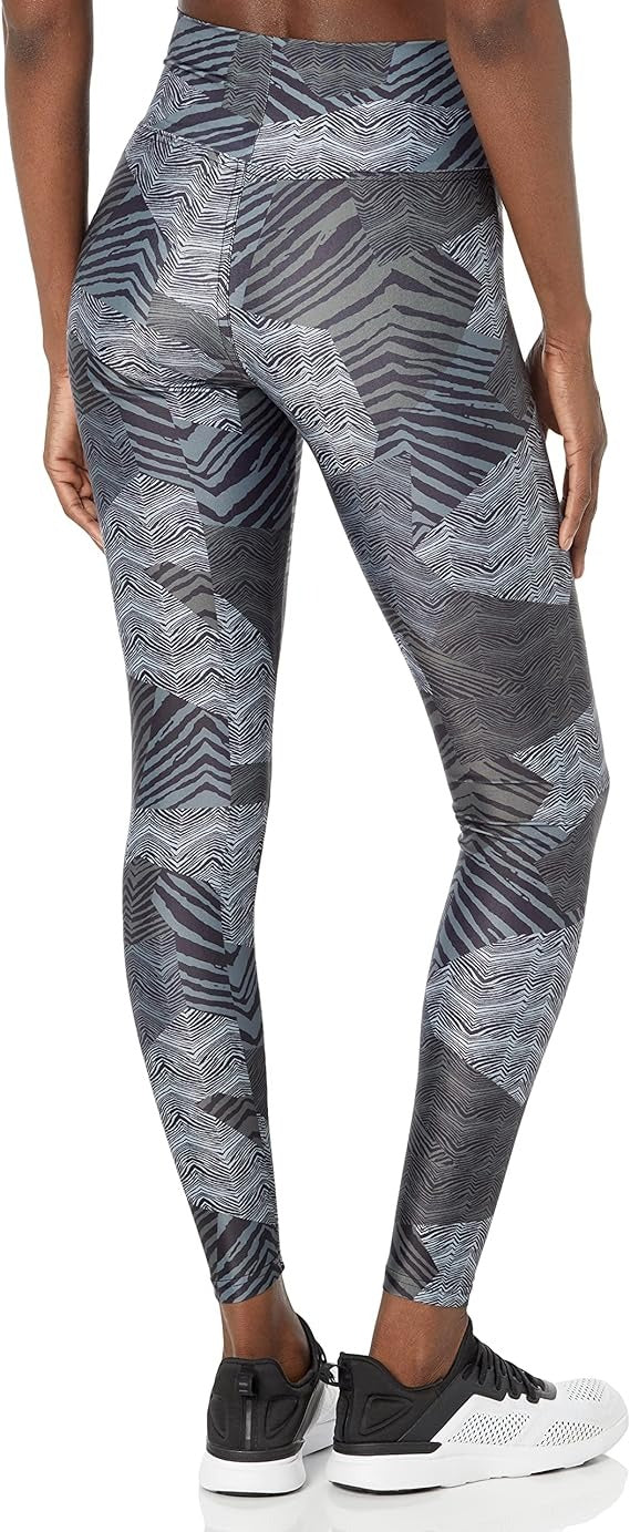 Zubaz Women's Los Angeles Chargers Tonal Black Patchwork Zebra Legging